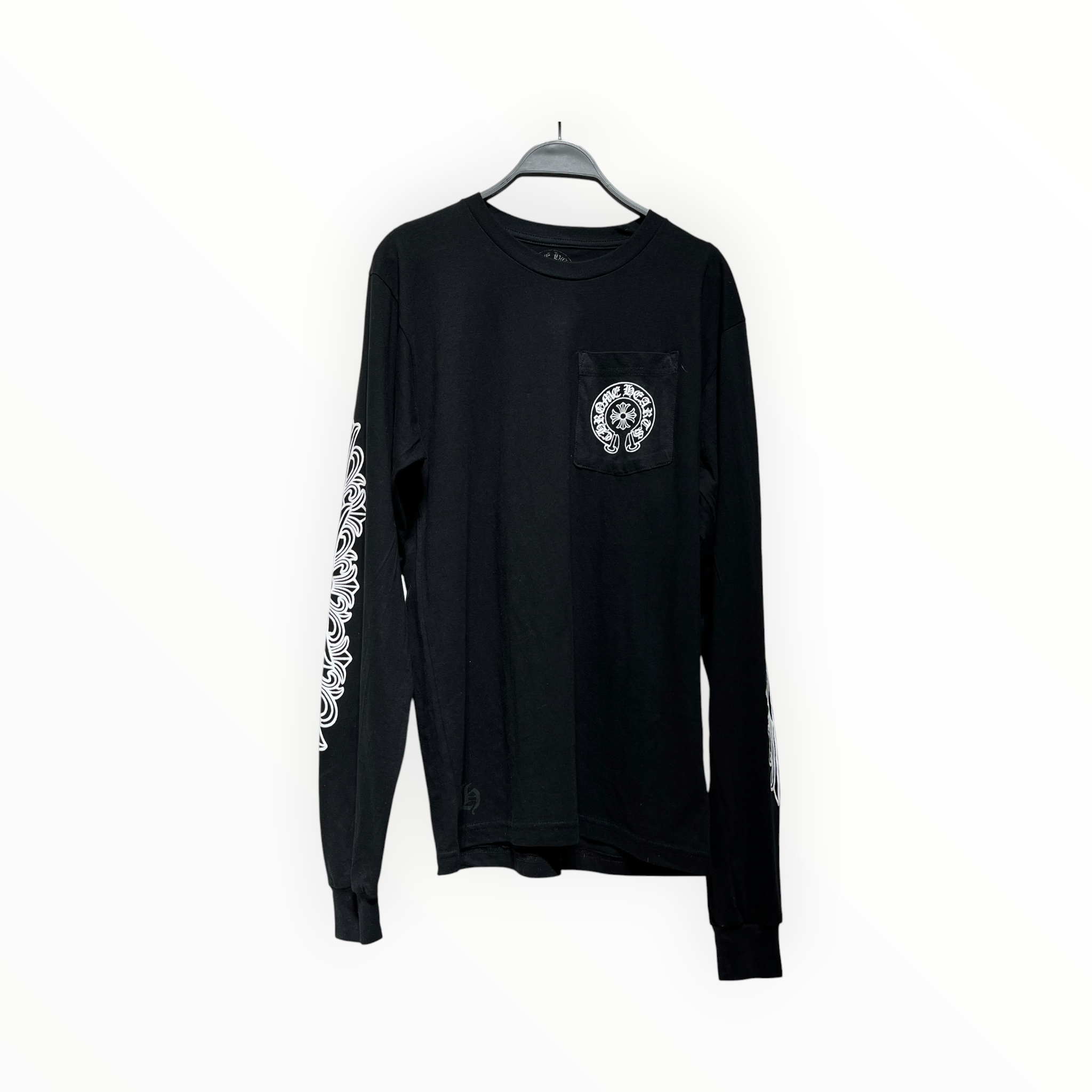 CHROME HEARTS/LS T-Shirt/M/Cotton/BLK/Fleur Long Sleeve view 1
