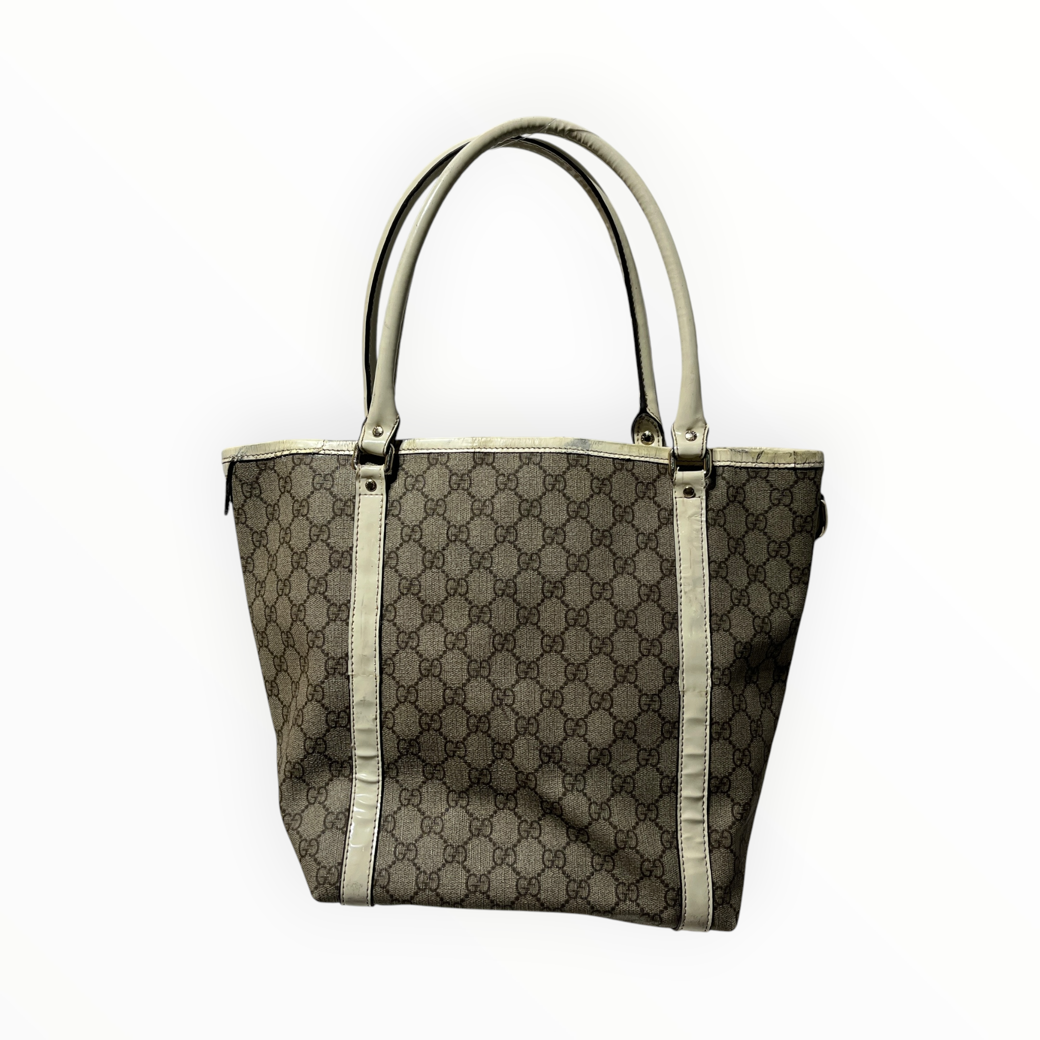 GUCCI/Tote Bag/Monogram/Leather/BEG/gg supreme joy tote view 2