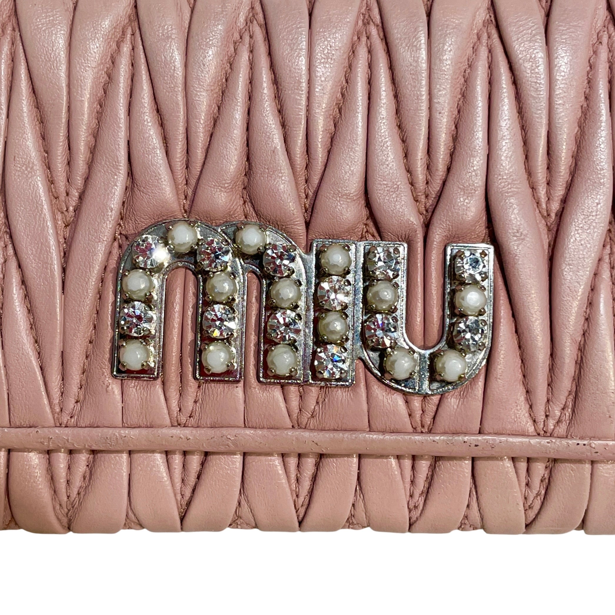 MIU MIU/Long Wallet/Leather/PNK/L's/Nappa Lambskin Matelasse Pink view 5