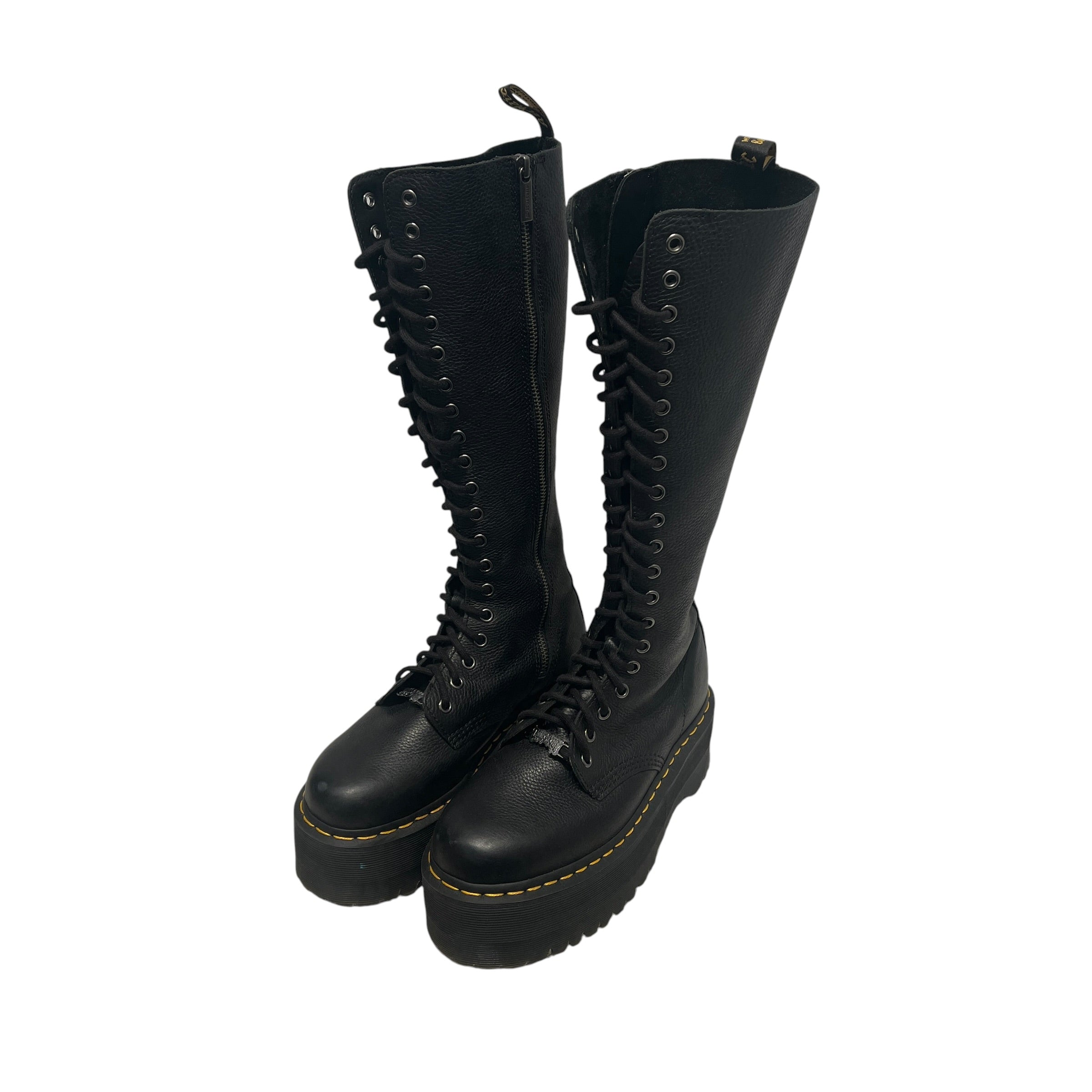 Dr.Martens/DOLLS KILL/Long Boots/US 7/Leather/BLK/LONG LACE UP PLATFORM BOOTS view 15