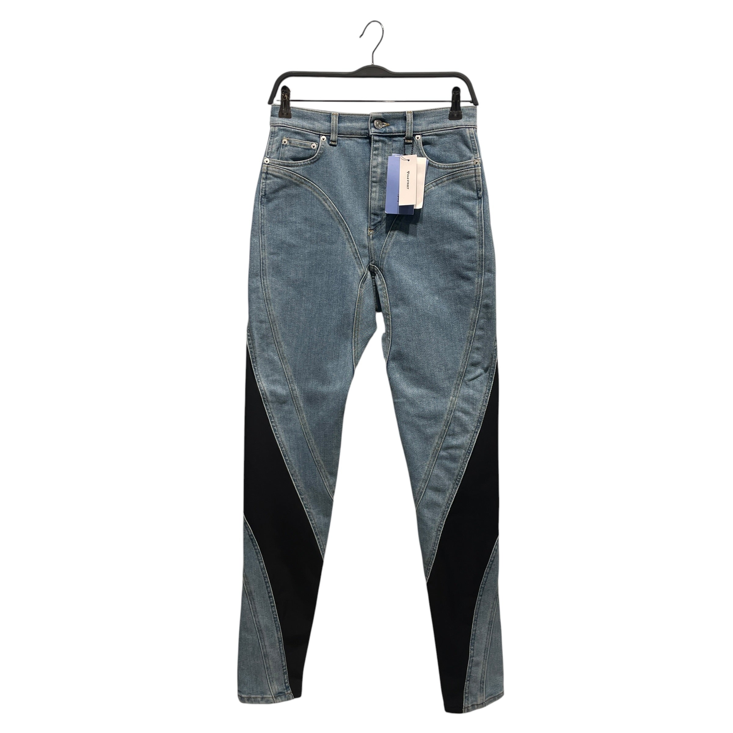 MUGLER/H&M/Skinny Pants/8/Cotton/BLU/SPIRAL PANEL JEANS view 1