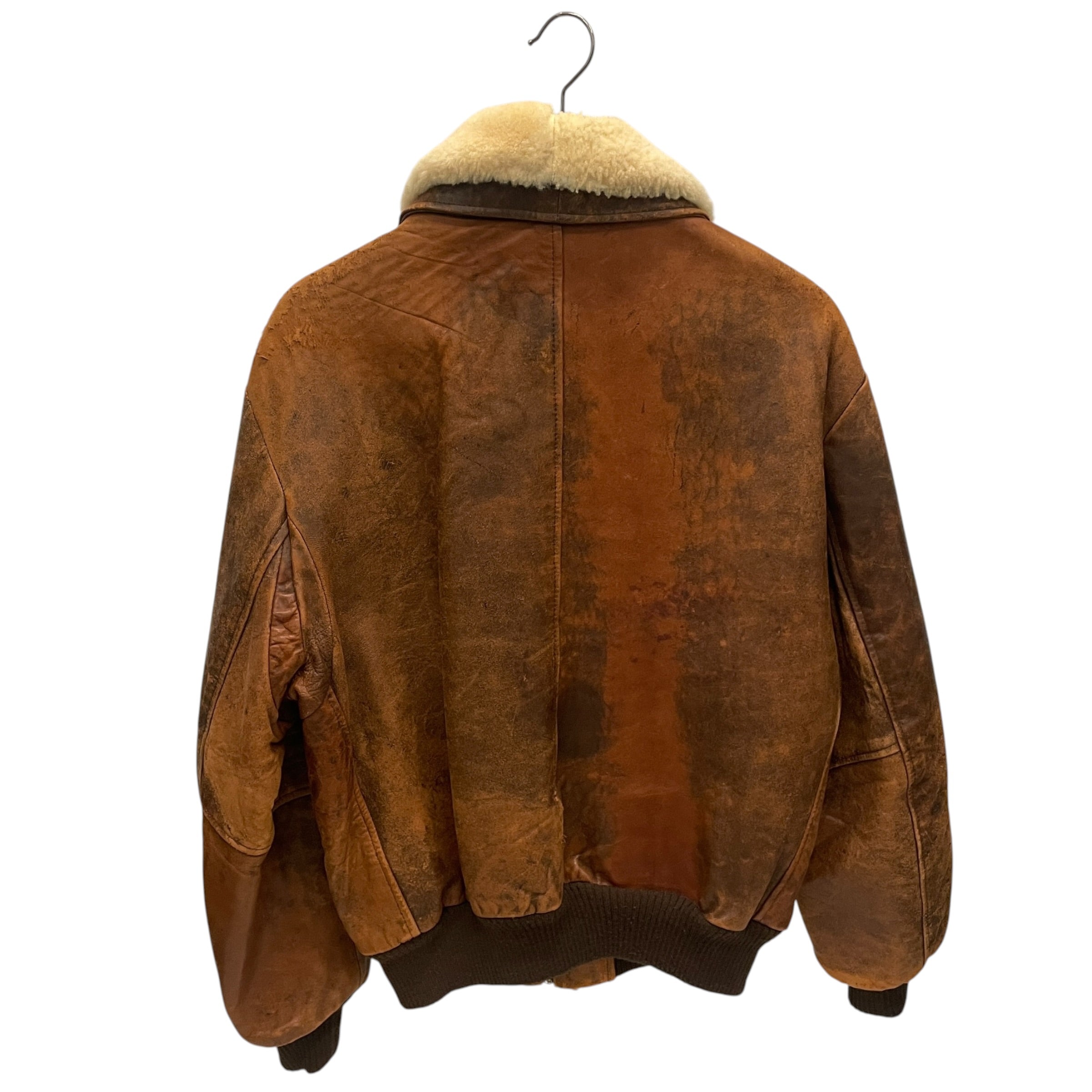 Vintage/Flight Jkt/Leather/BRW/SHERPA COLLAR view 2