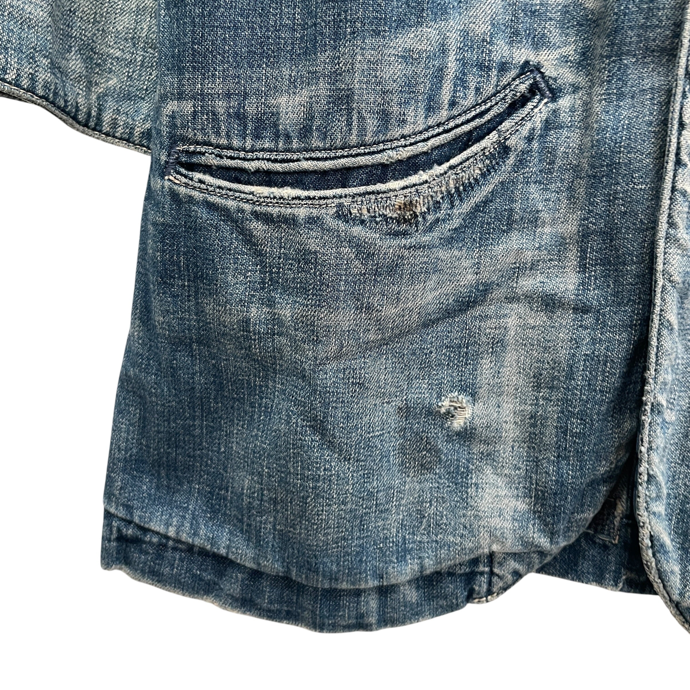 KAPITAL/Tailored Jkt/0/Denim/BLU/Single Breasted/cropped sleave view 4
