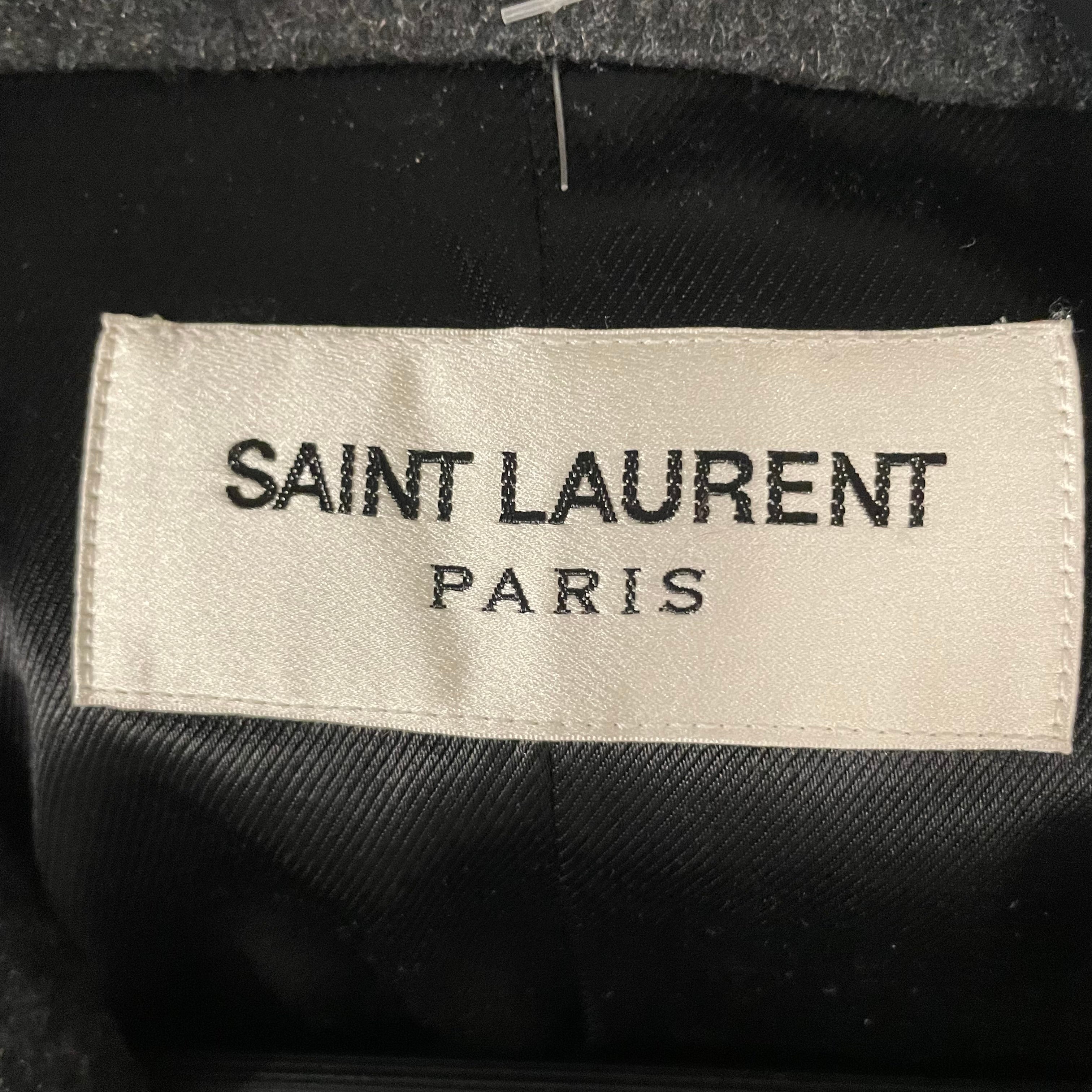 SAINT LAURENT/Trench Coat/54/Wool/GRY/UP53 2017 00303 view 3