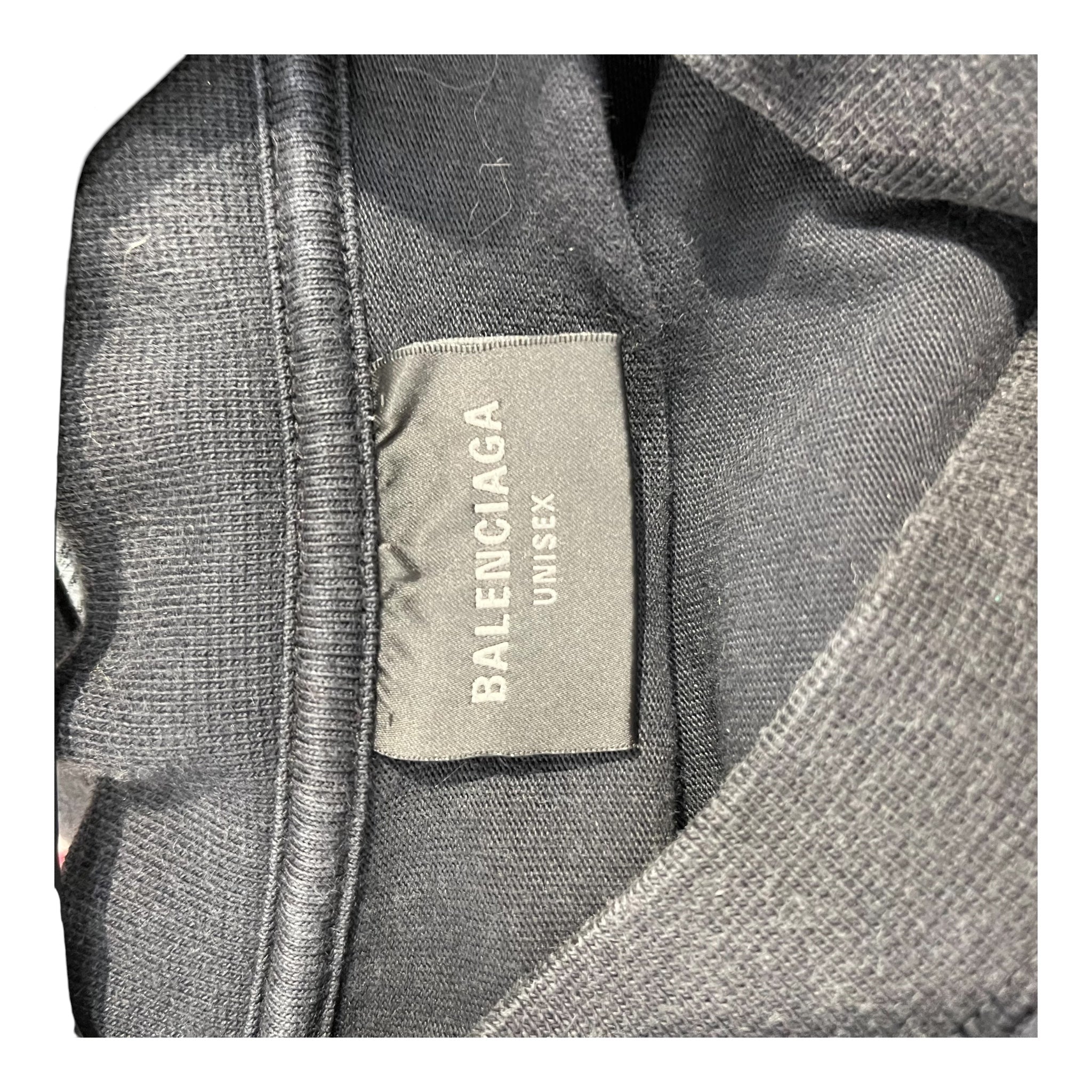 BALENCIAGA/T-Shirt/S/Cotton/BLK/FADED HAND DRAWN LOGO TEE view 1