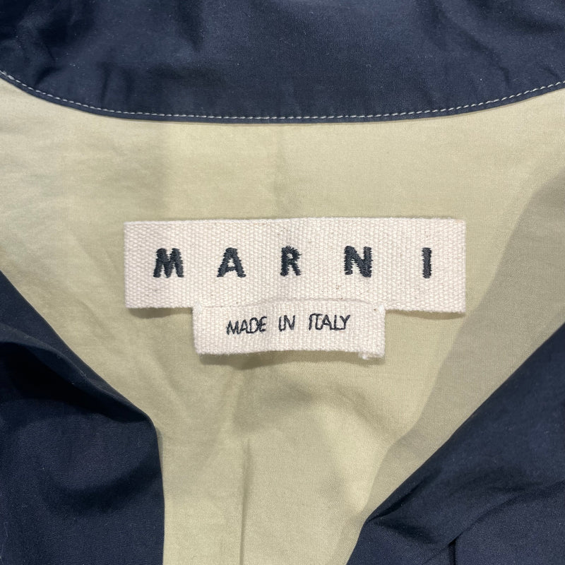 MARNI/SS Shirt/48/Cotton/NVY/Western/Stripe/mo5dl0111