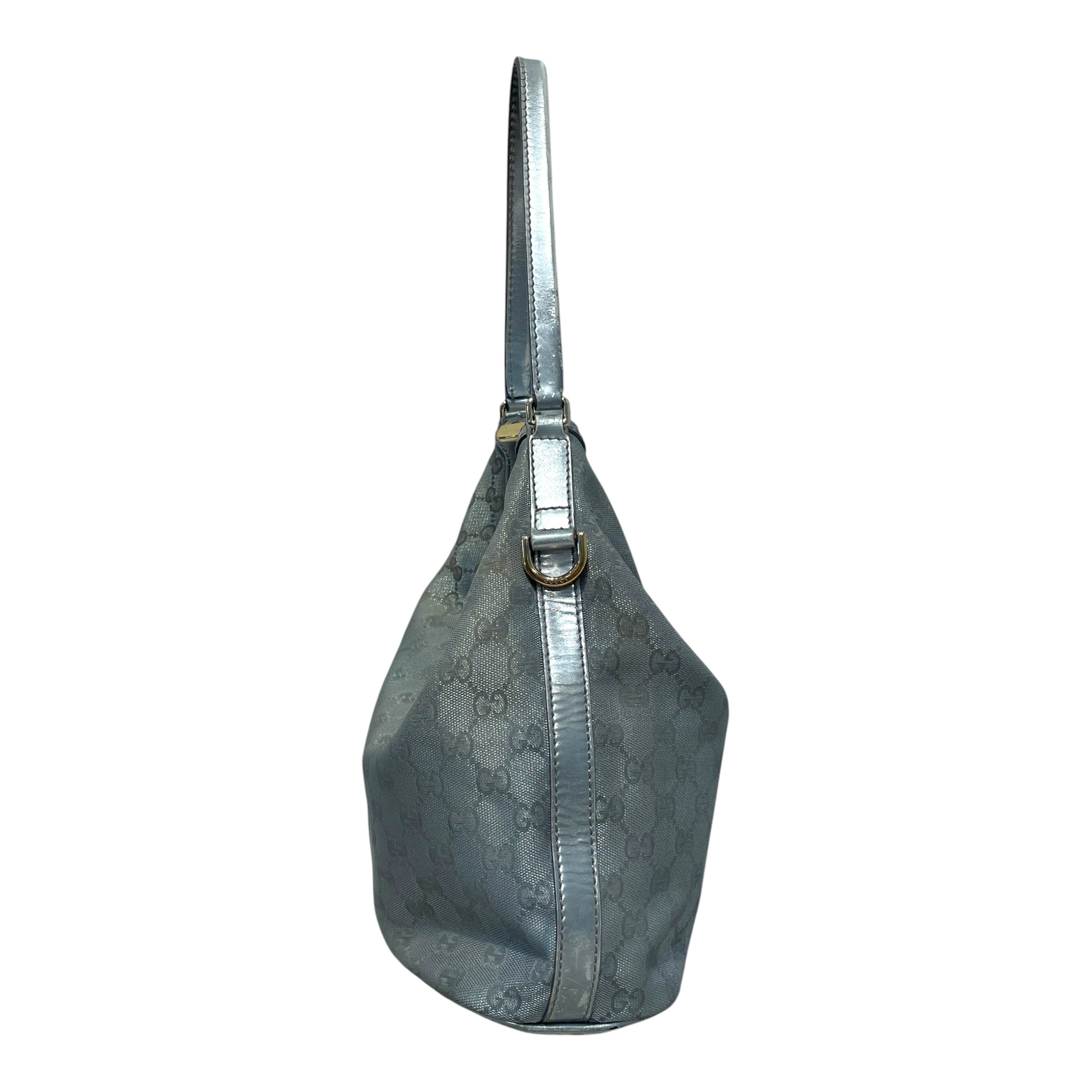 GUCCI/Hand Bag/Monogram/Cotton/SLV/Silver GG New Britt Hobo Bag view 6