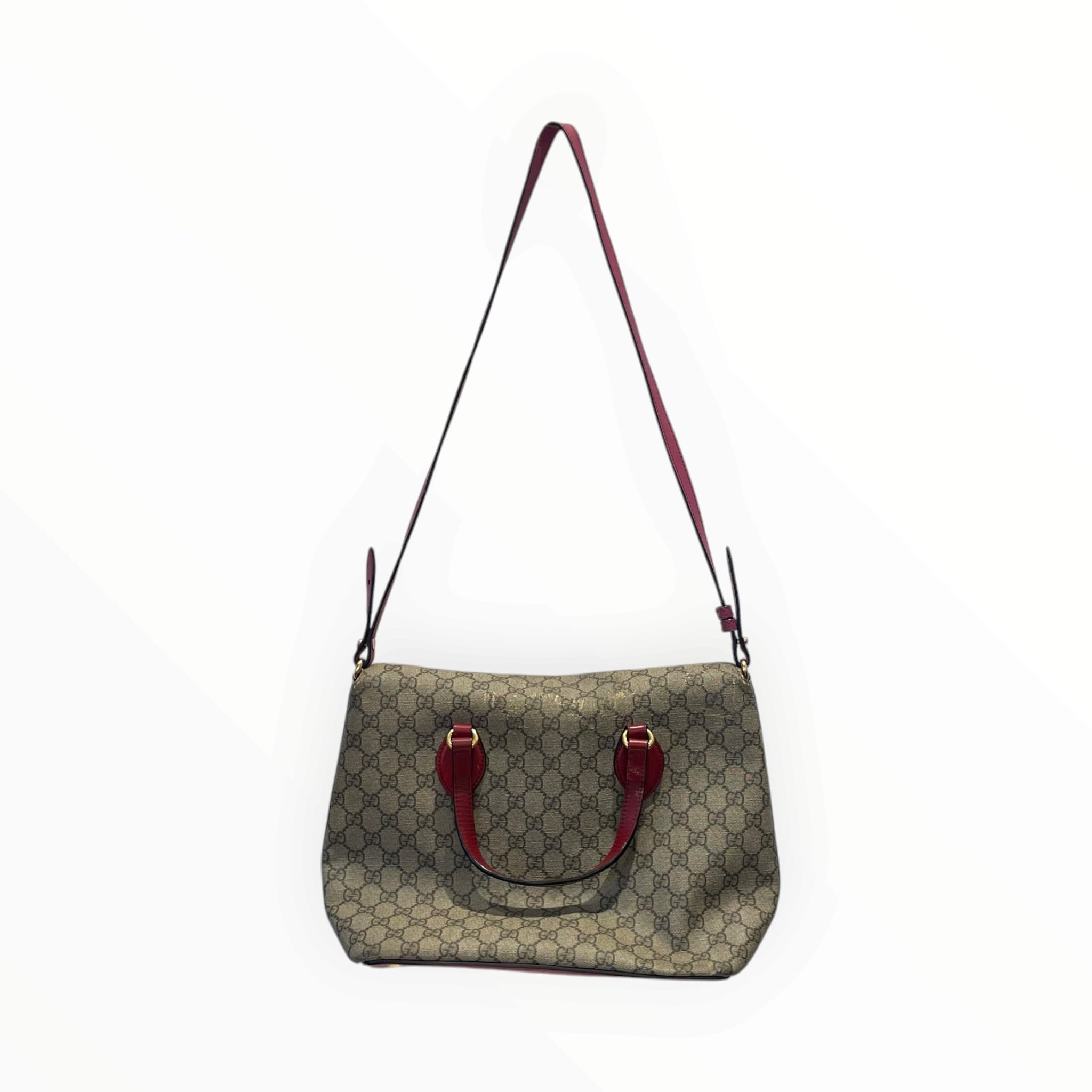 GUCCI/Hand Bag/Leather/BEG/Supreme Canvas view 1