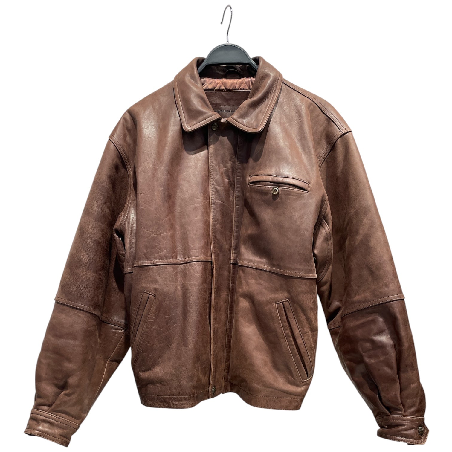 Timberland/Leather Jkt/L/Cotton/BRW/BUTTON FLAP OVER ZIPPER view 1
