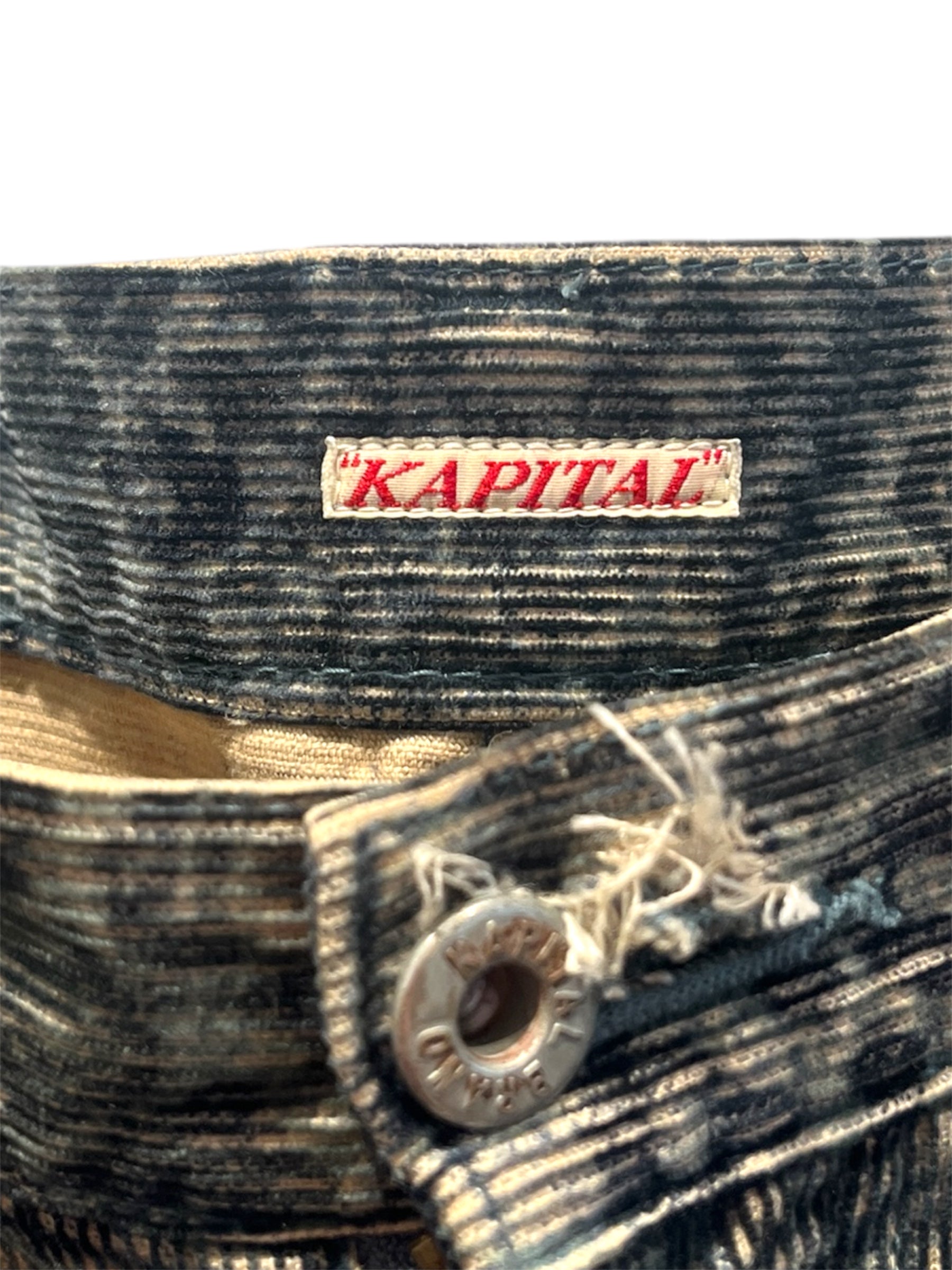 KAPITAL/Straight Pants/32/Cotton/GRN/Button Fly/Animal Pattern/Leopard Print Cords view 4