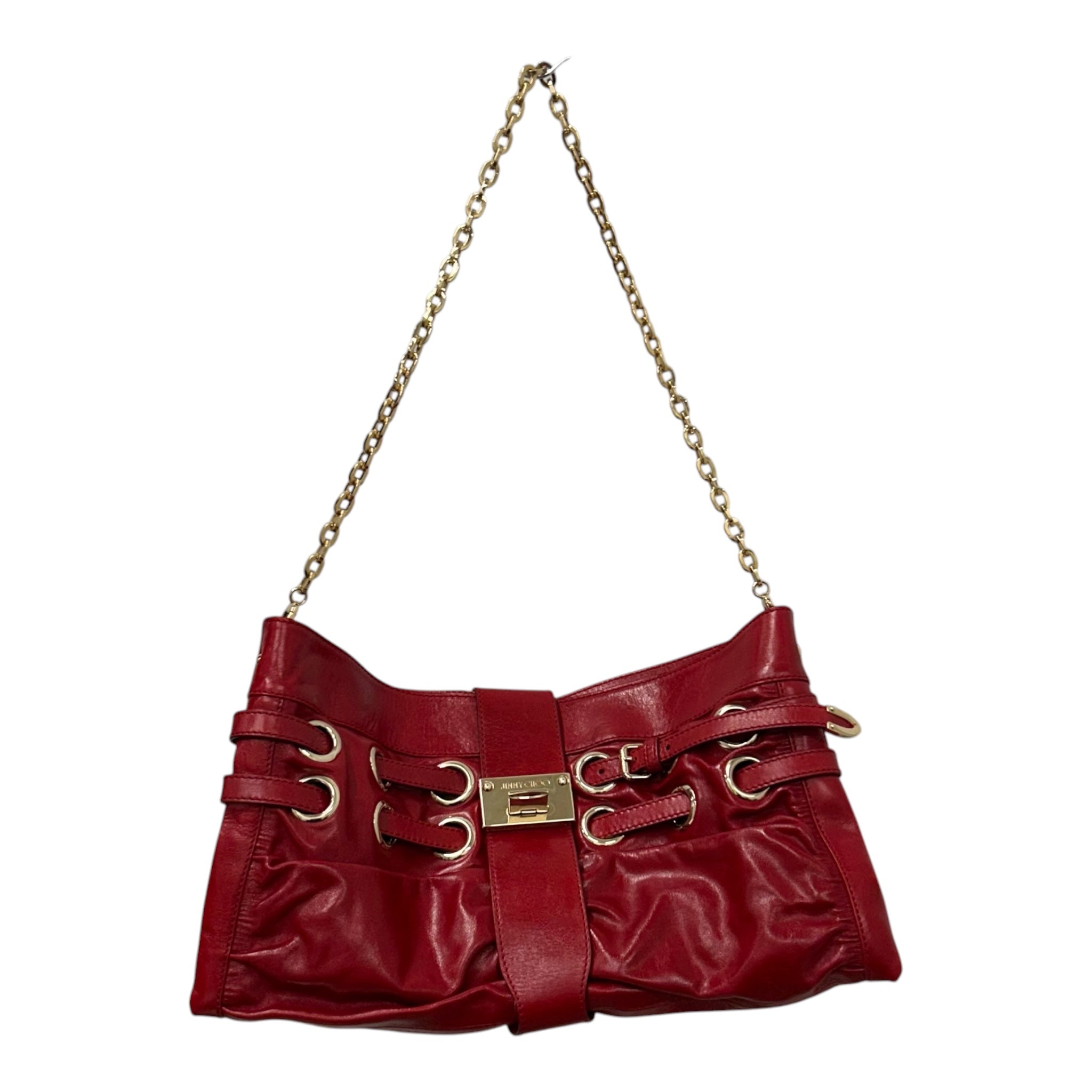 JIMMY CHOO/Clutch Bag/Leather/RED/Eyelet Clutch view 1