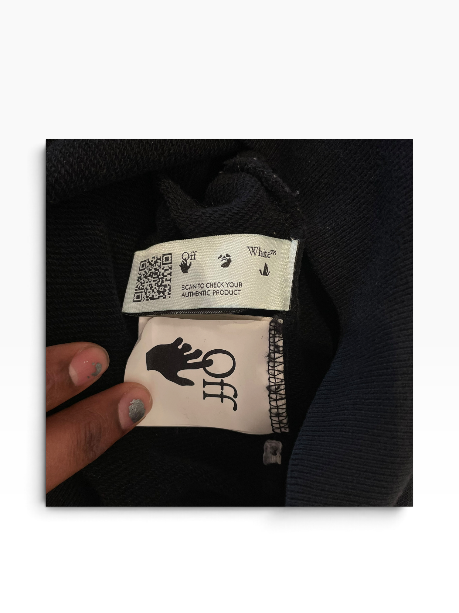 OFF-WHITE/Sweatshirt/M/Cotton/BLK/ view 3
