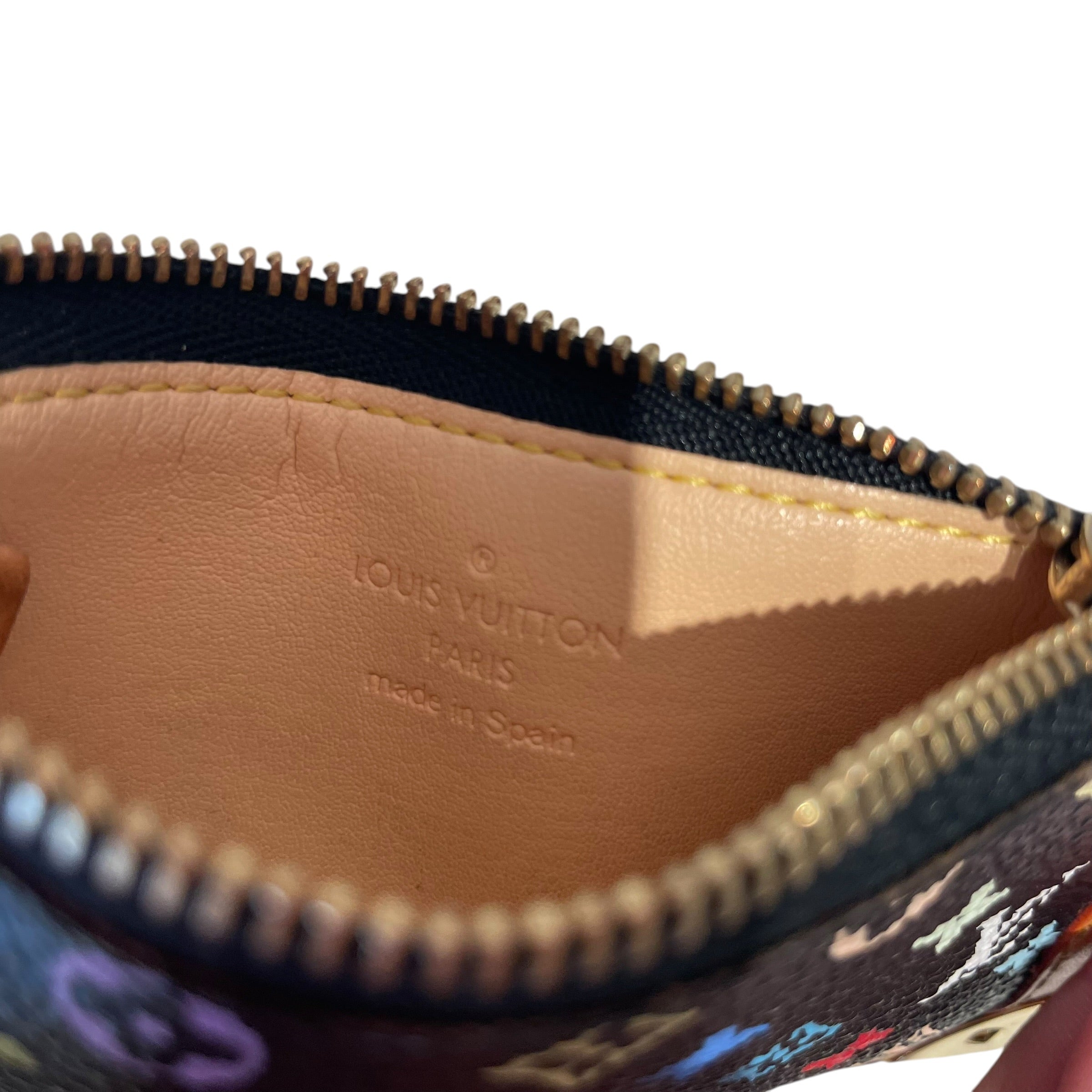 LOUIS VUITTON/Bag/Leather/YEL/Pochette Cles Takashi Murakami view 6