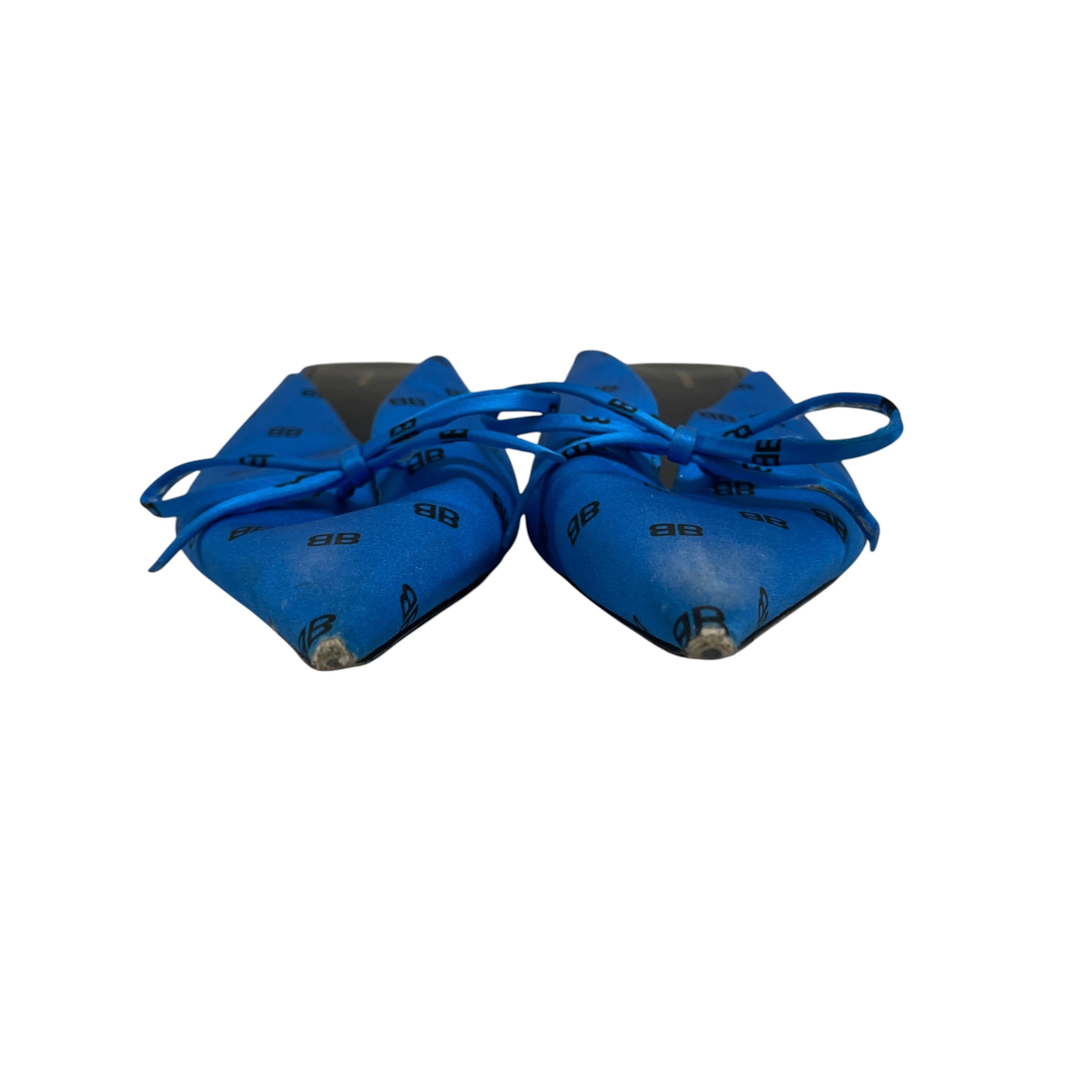 BALENCIAGA/Heels/US 7/Monogram/BLU/KITTEN HEEL BOWS view 3