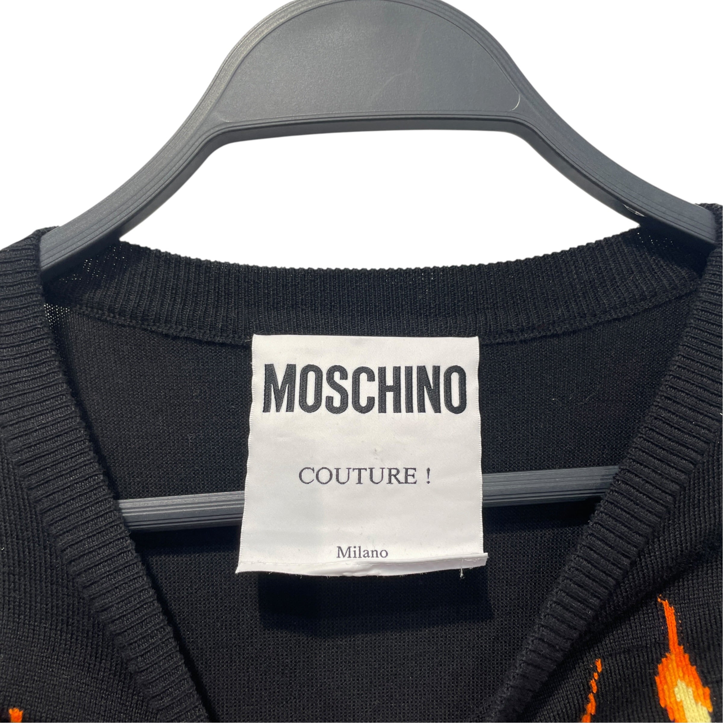 MOSCHINO/Sweater/Graphic/Cotton/BLK/Fire Spongebob view 3