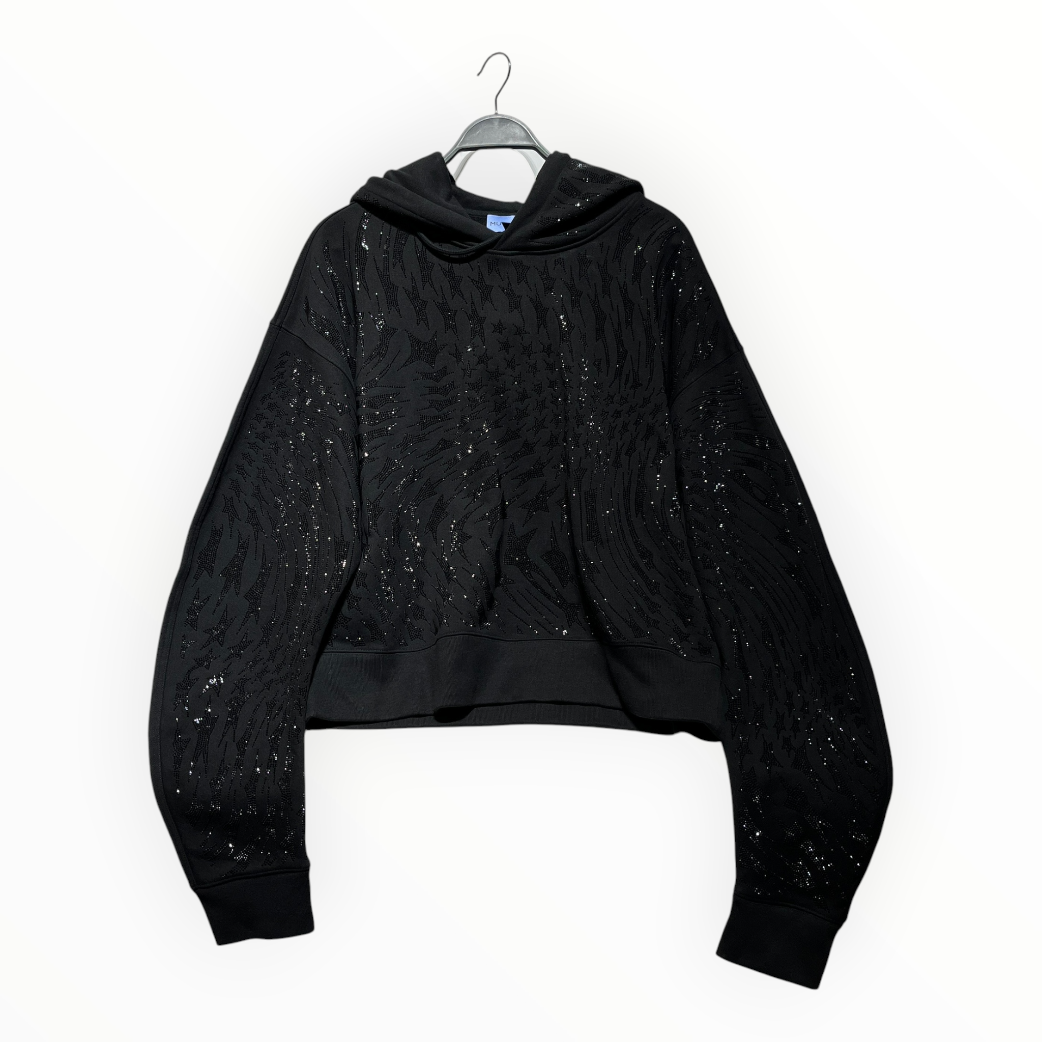 MUGLER/Hoodie/L/Polyester/BLK/gemstone view 1
