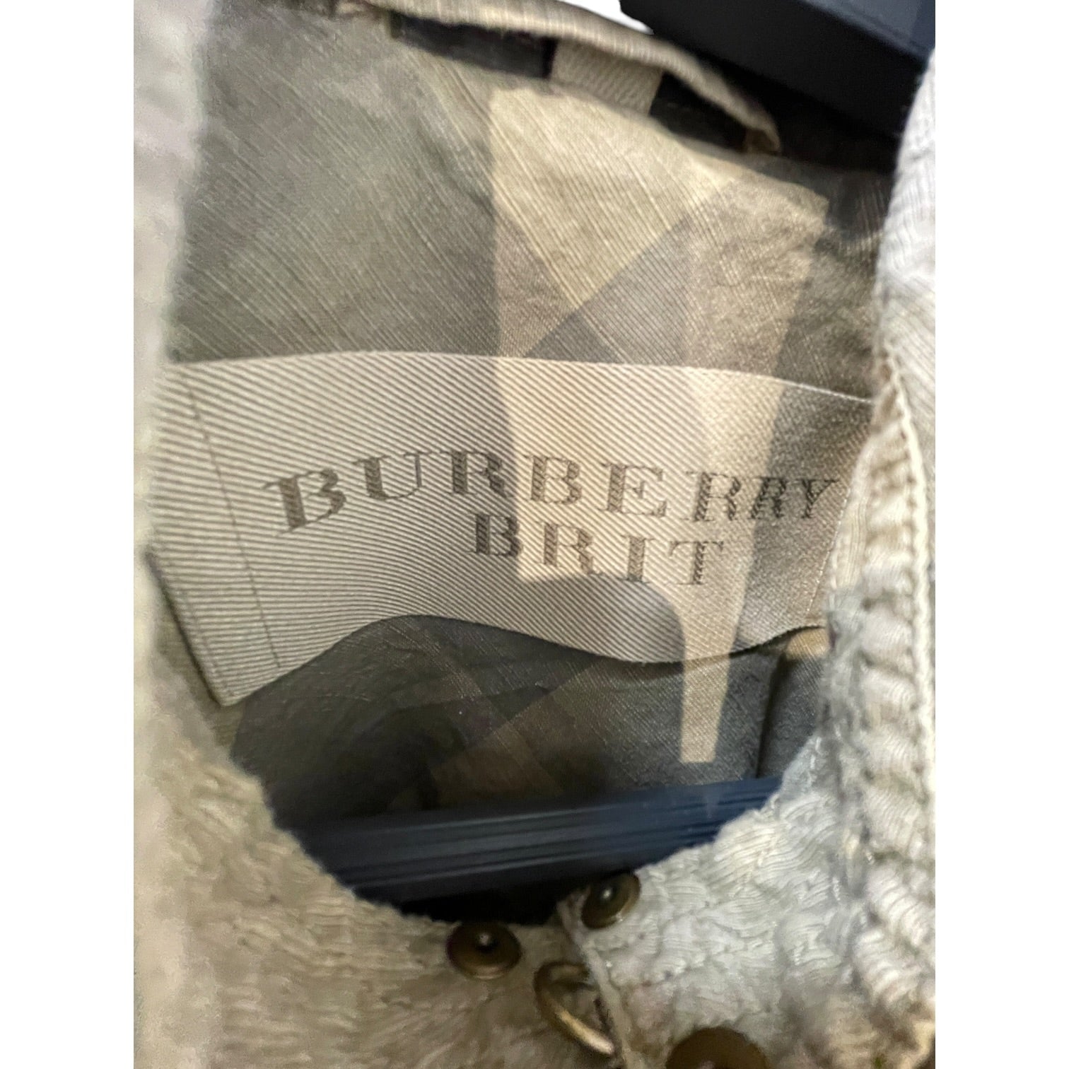 BURBERRY BRIT/Trench Coat/8/Glen Check/Cotton/BEG/Double Breasted/neutral check view 3