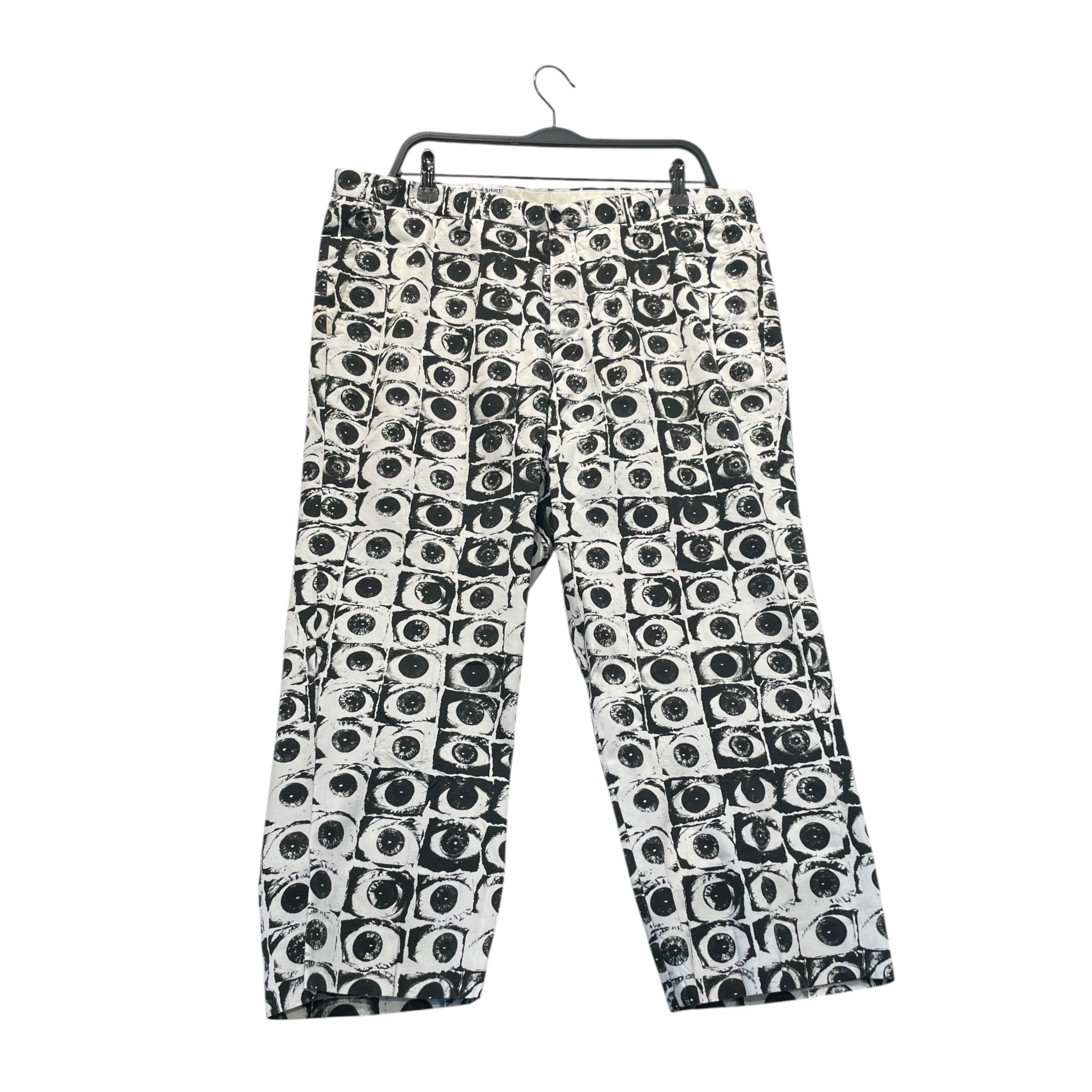 Supreme/COMME des GARCONS/Pants/36/Cotton/WHT/All Over Print/Eyes Pants view 1