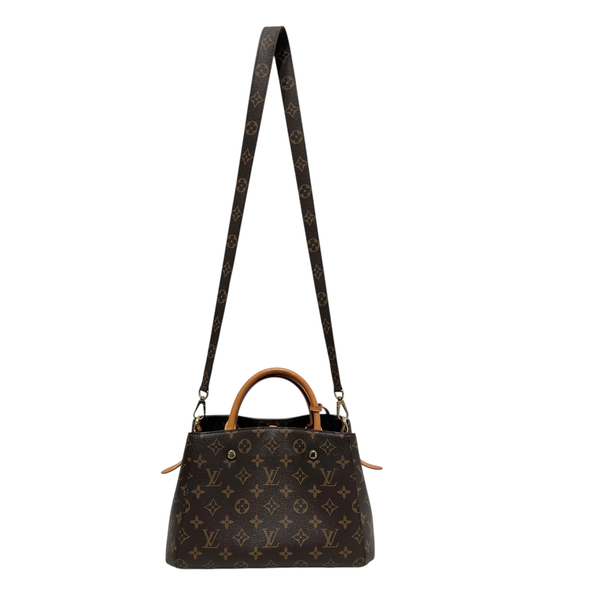 LOUIS VUITTON/Cross Body Bag/Monogram/Leather/BRW/Montaigne Monogram Cross Body view 2