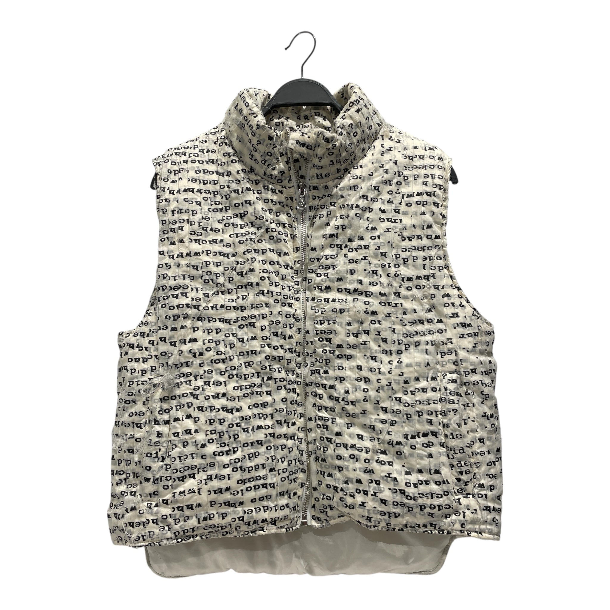 WHO DECIDES WAR/Vest/M/Graphic/Cotton/WHT/Utility/WHO DECIDES WAR RIPPLE VEST view 1
