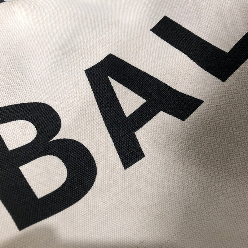 BALENCIAGA/Bag/Graphic/Cotton/WHT/Logo tote