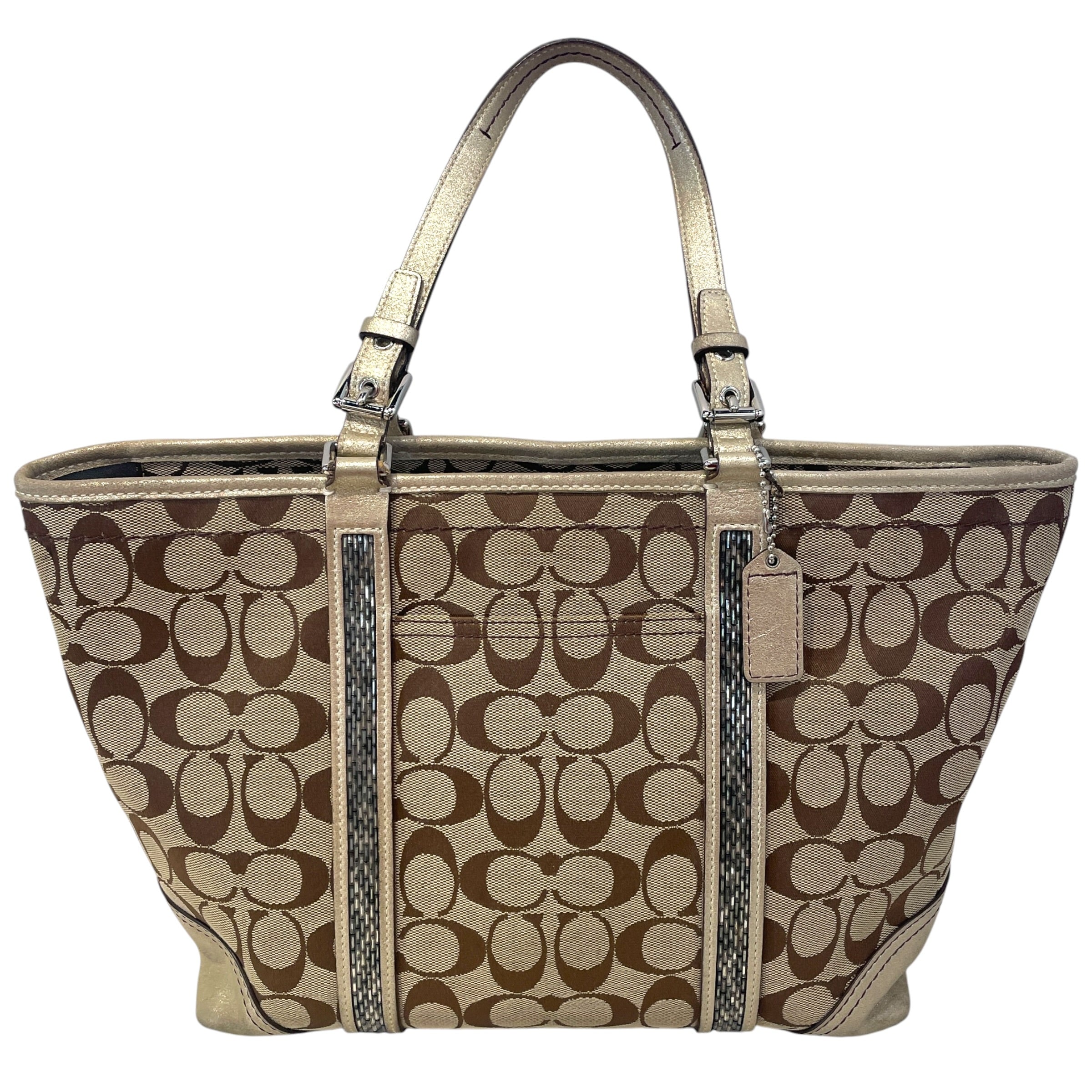 COACH/Tote Bag/Monogram/BRW/METALLIC GALLERY view 1