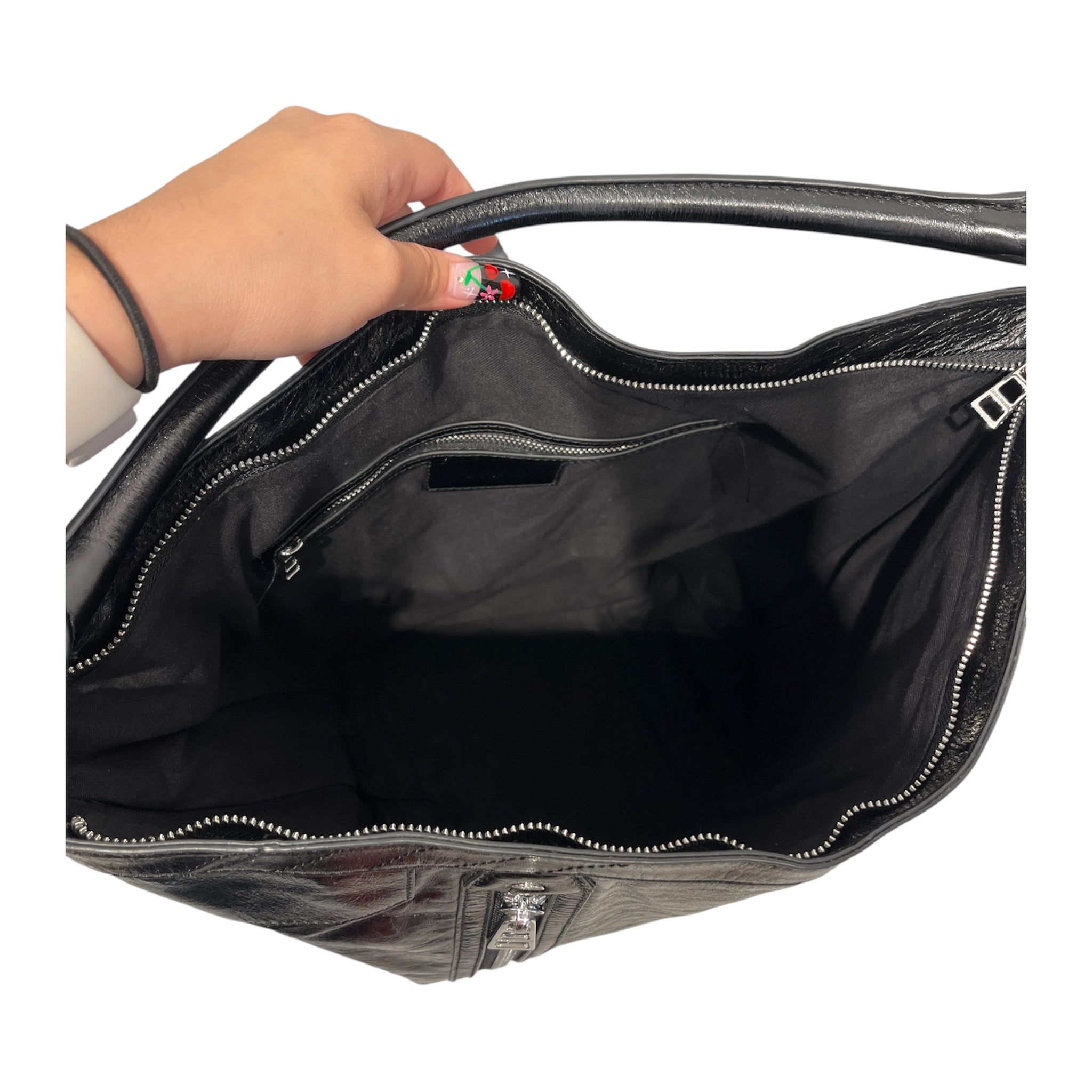 Zadig&Voltaire/Bag/hobo bag 2zip crinkle leather view 4