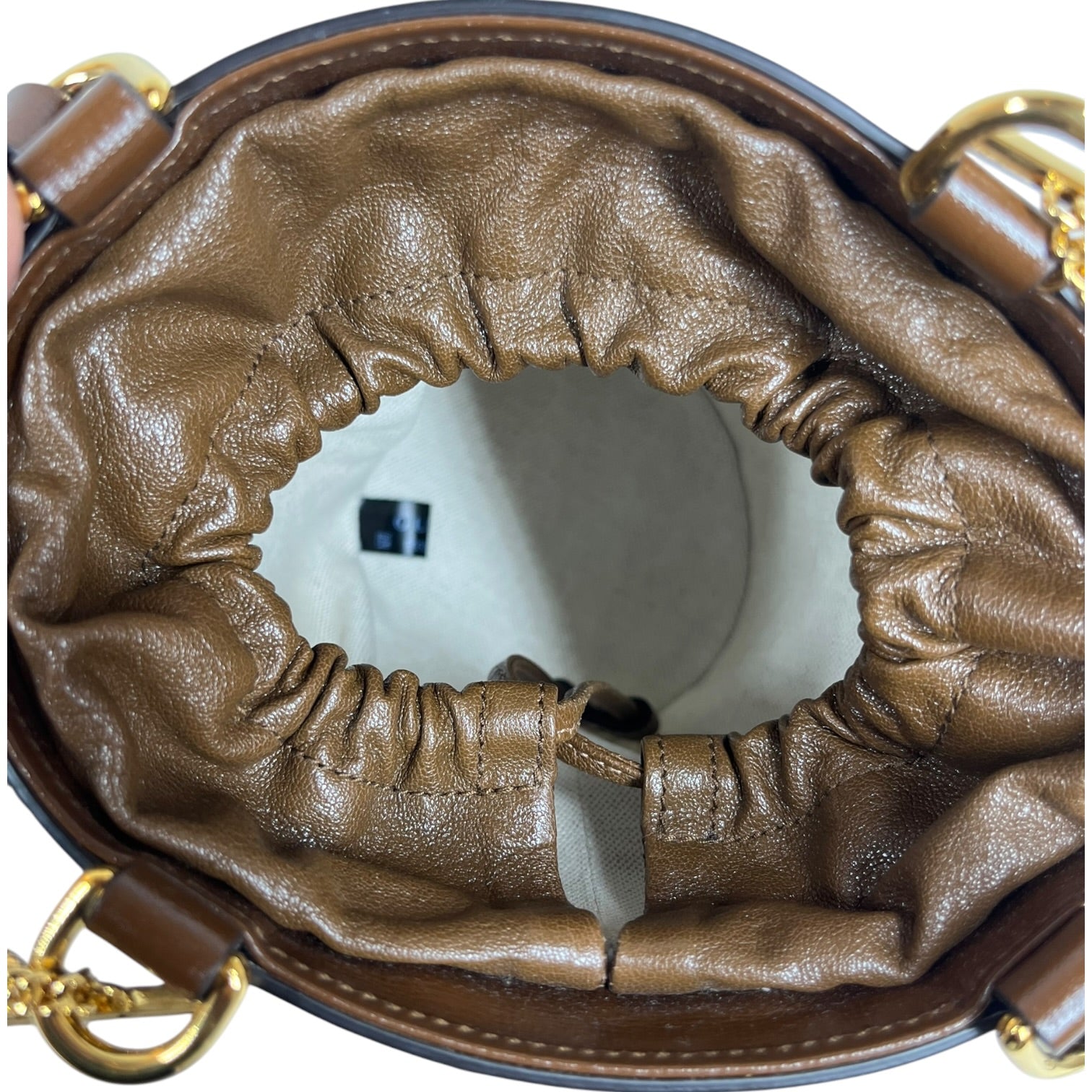 GUCCI/Hand Bag/Monogram/Leather/BEG/HORSEBIT BUCKET BAG view 3