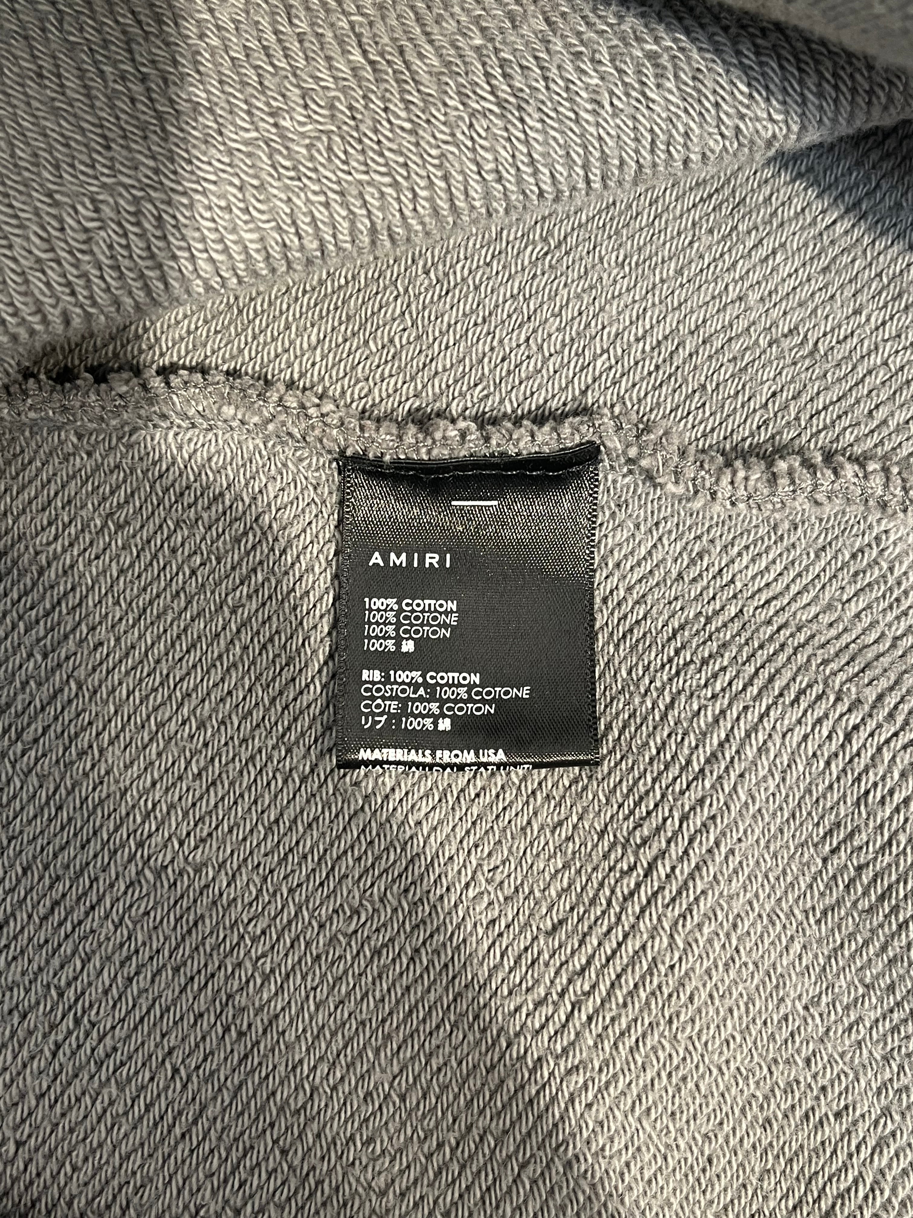 AMIRI/Sweatshirt/S/Cotton/GRY/BONES SLEEVE LOGO ON FRONT view 7