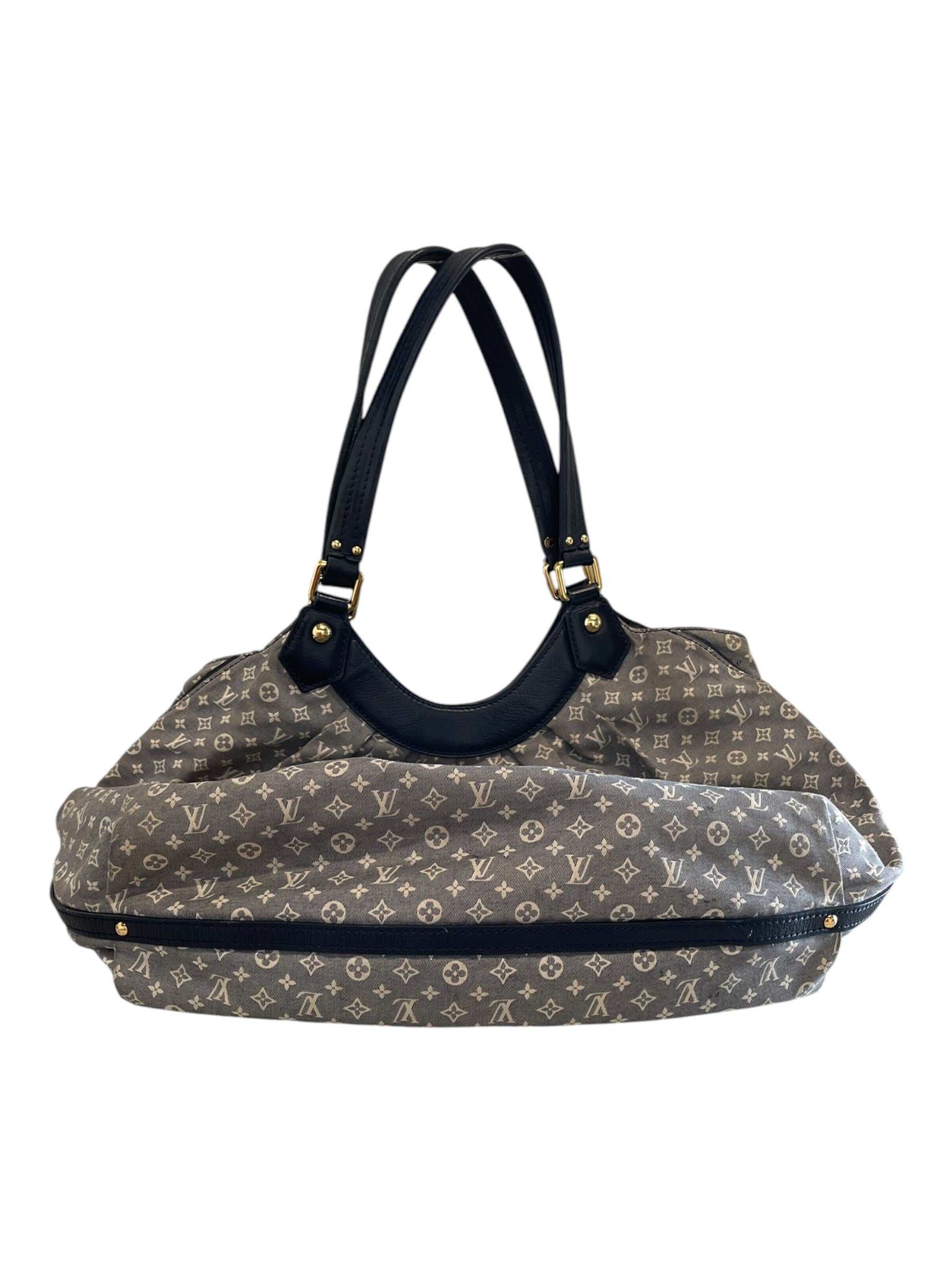 LOUIS VUITTON/Tote Bag/Monogram/Cotton/GRY/MTRYW3J/BLACK LEATHER TRIM view 3