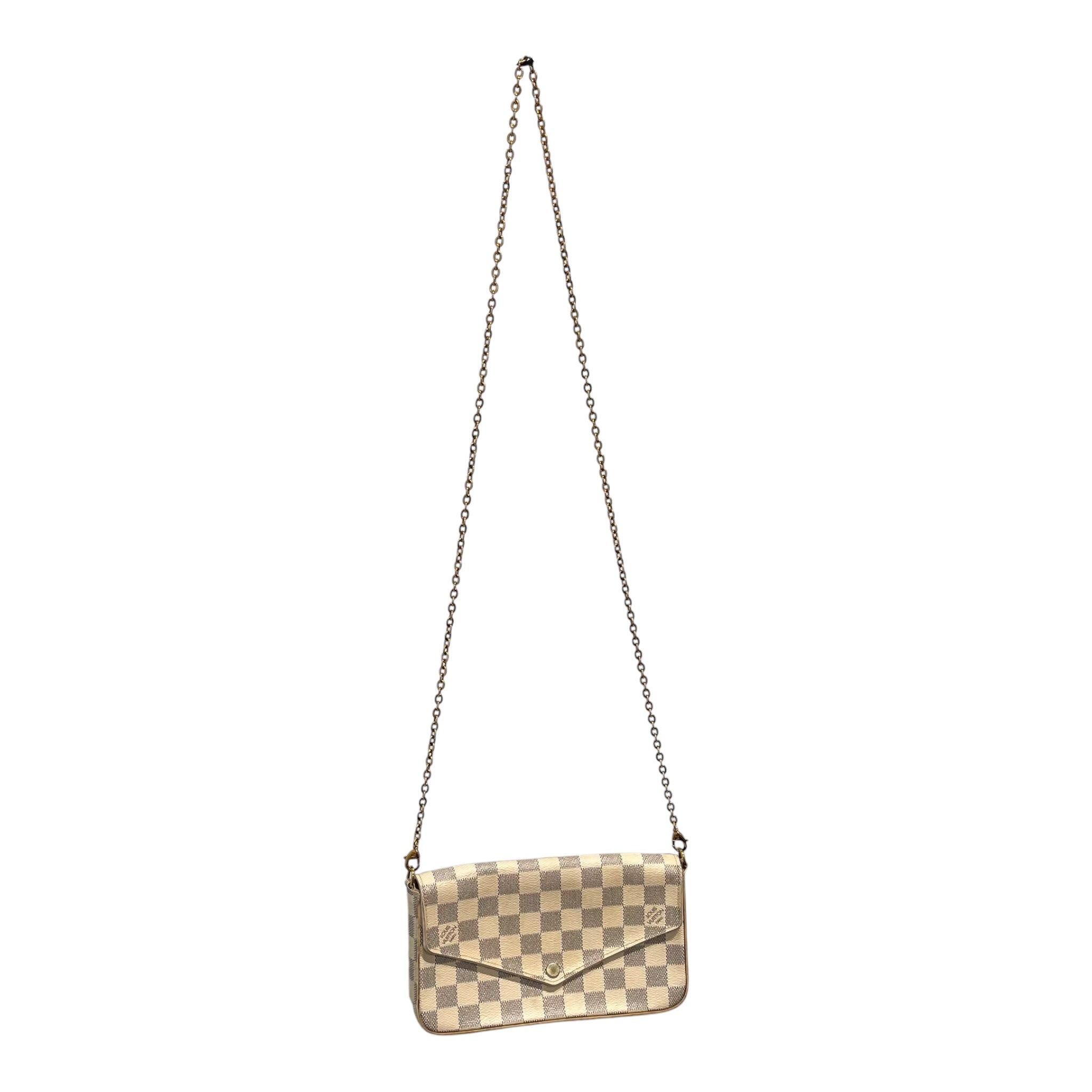 LOUIS VUITTON/Cross Body Bag/Monogram/Leather/CRM/damier felicie pouchette view 1