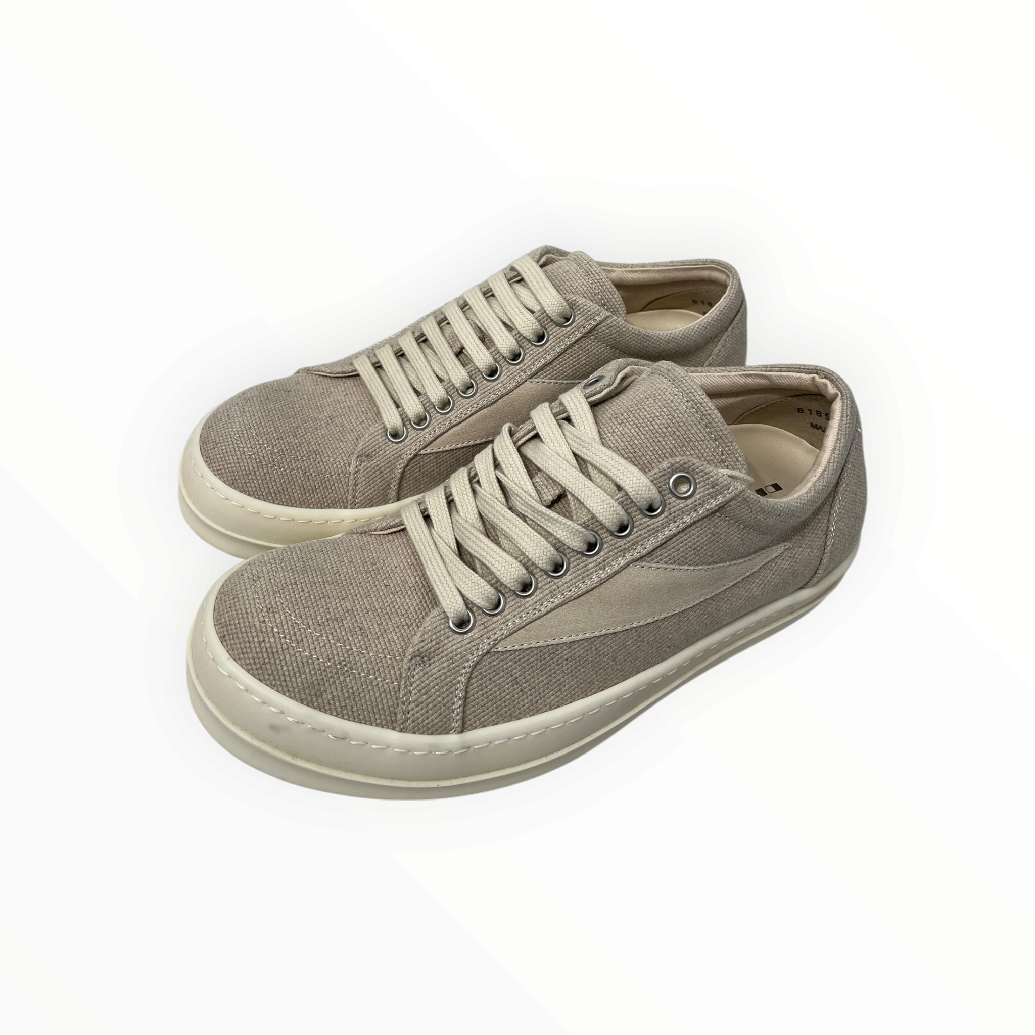 RICK OWENS DRKSHDW/Low-Sneakers/EU 40/Cotton/CRM/CANVAS BURLAP TOP VANS view 2