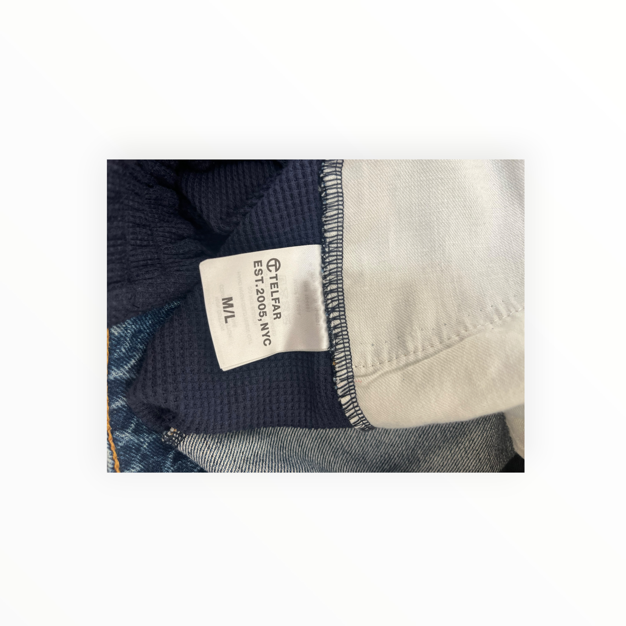 Telfar/Pants/L/Cotton/BLU/half denim hal sweatpant drpcr view 6
