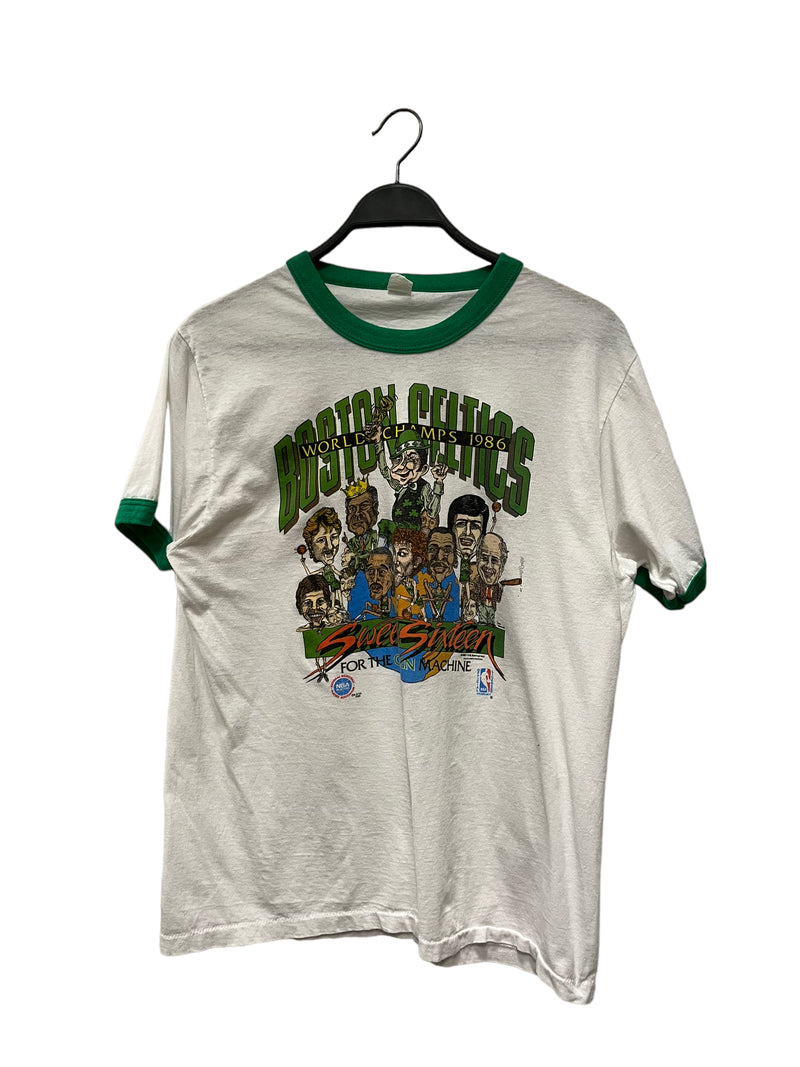 Vintage/T-Shirt/M/Cotton/WHT/1986 Celtics