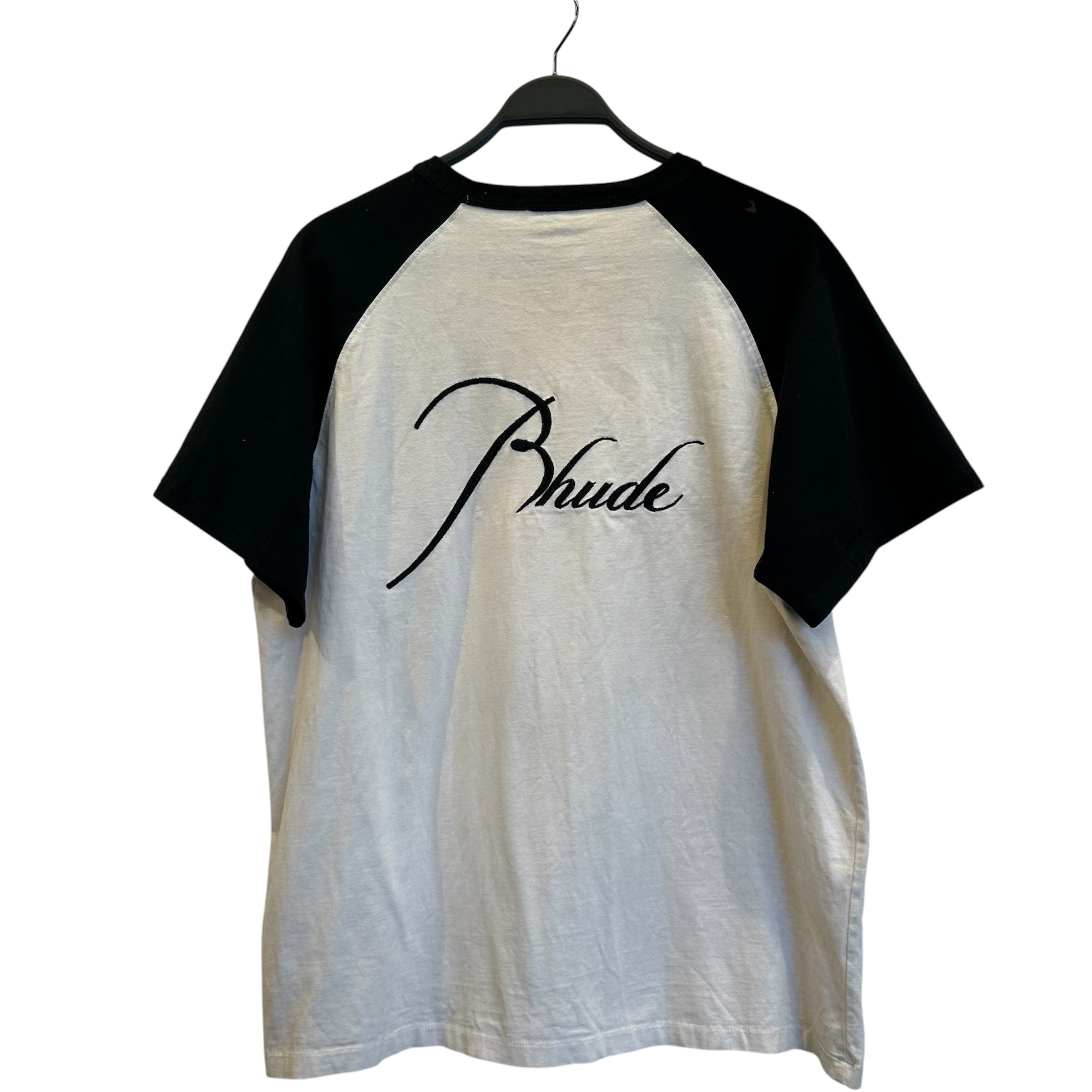 RHUDE/T-Shirt/M/Cotton/WHT/EMBROIDERED SCRIPT LOGO view 2