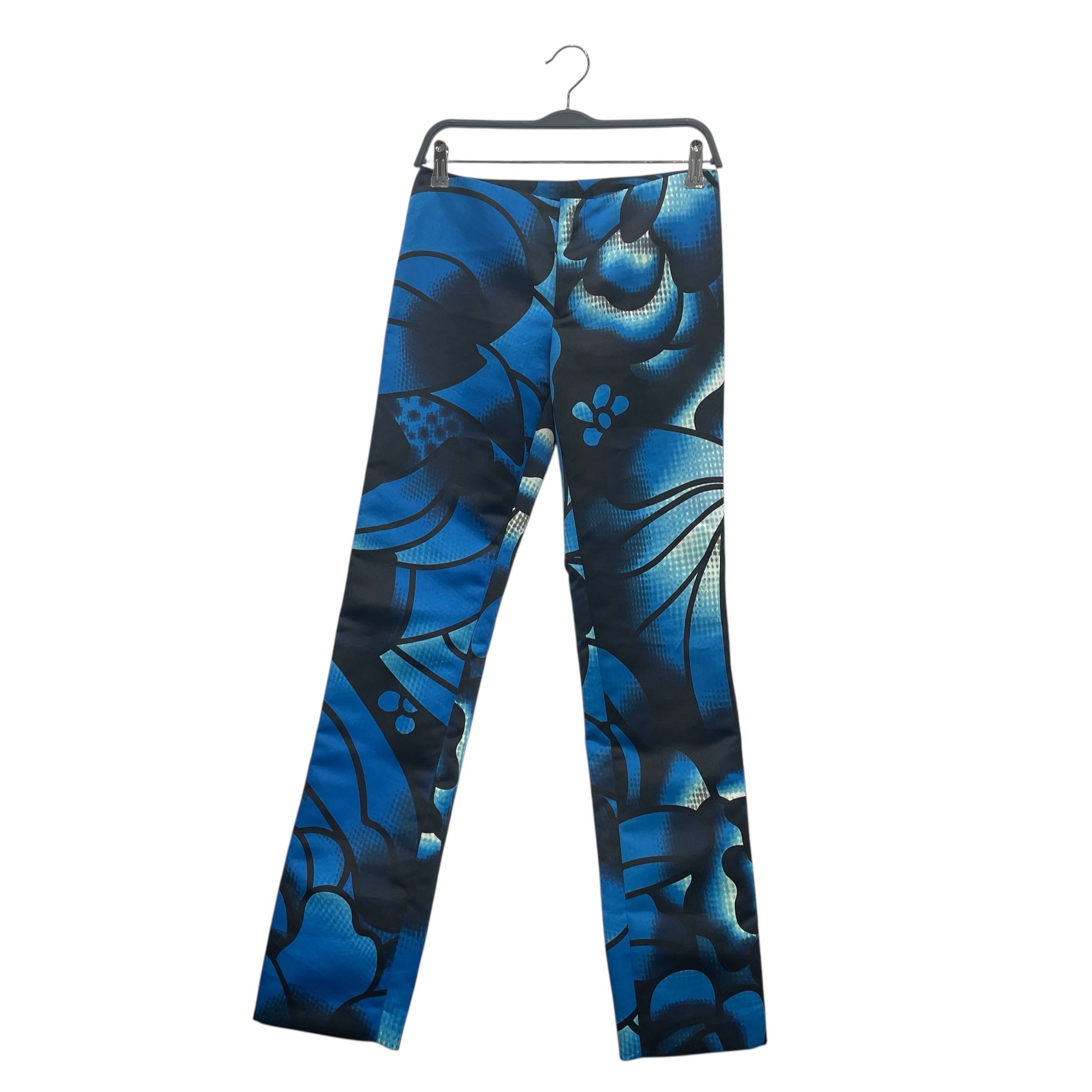 VIVIENNE TAM/Pants/0/Polyester/BLU/Floral Pattern/WAISTBANDLESS DRESS PANT view 1