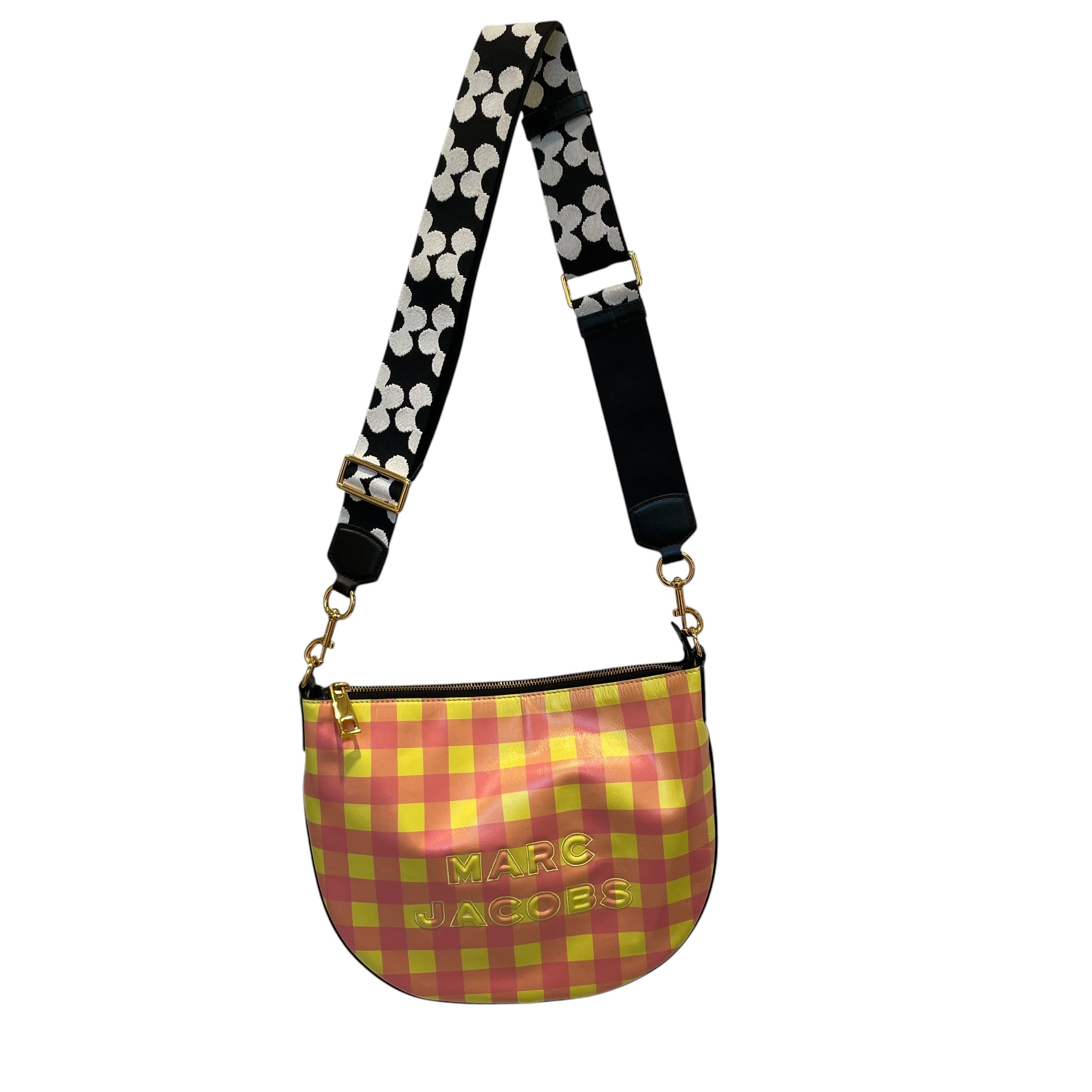 MARC JACOBS/Cross Body Bag/Plaid/Leather/MLT/Flash printed mini hobo/gld ha view 1