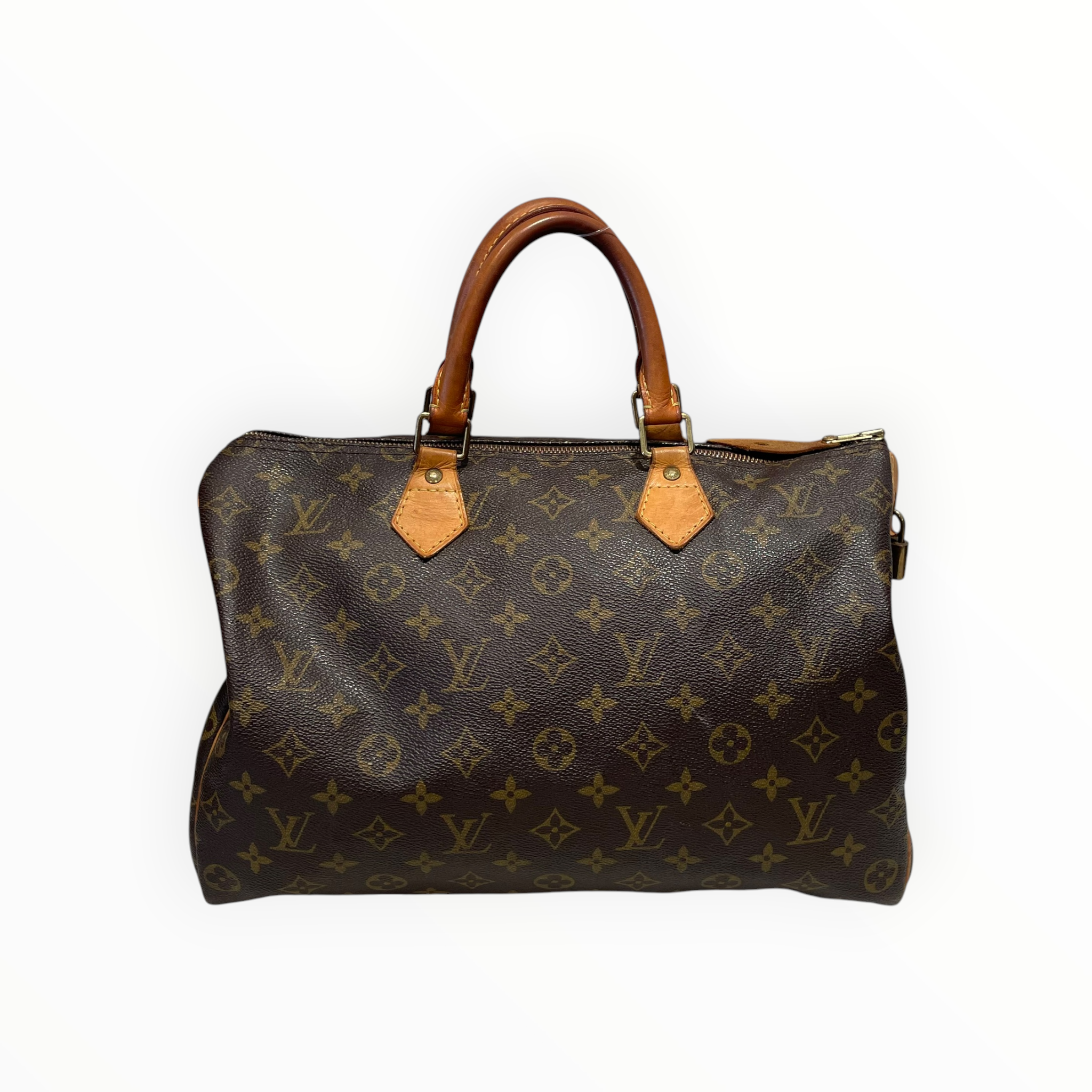 LOUIS VUITTON/Hand Bag/Monogram/Leather/BRW/Monogram Speedy view 1