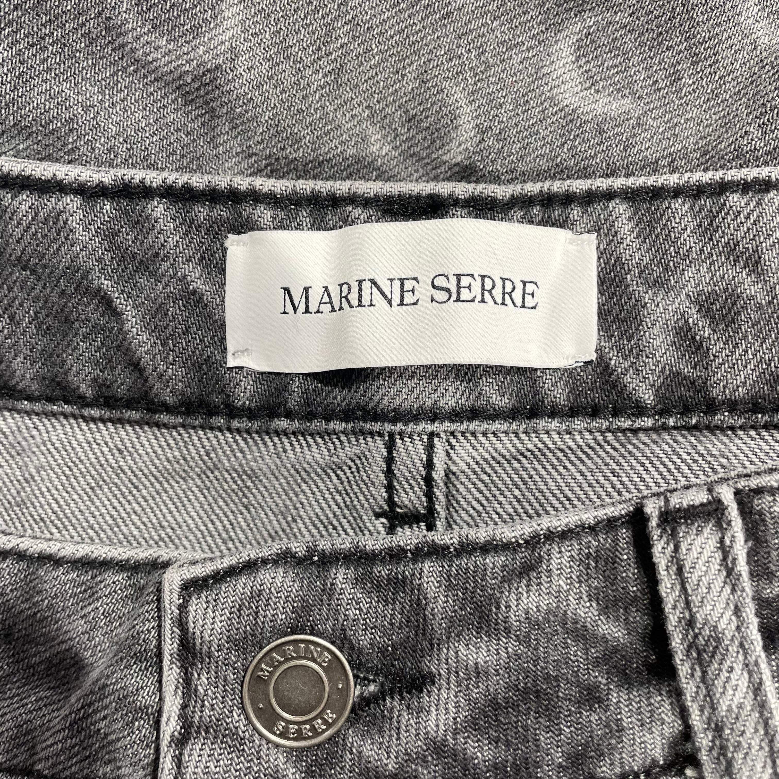 MARINE SERRE/Bottoms/42/Monogram/Denim/GRY/NWT MOON LAZER STRAIGHT FIT view 3