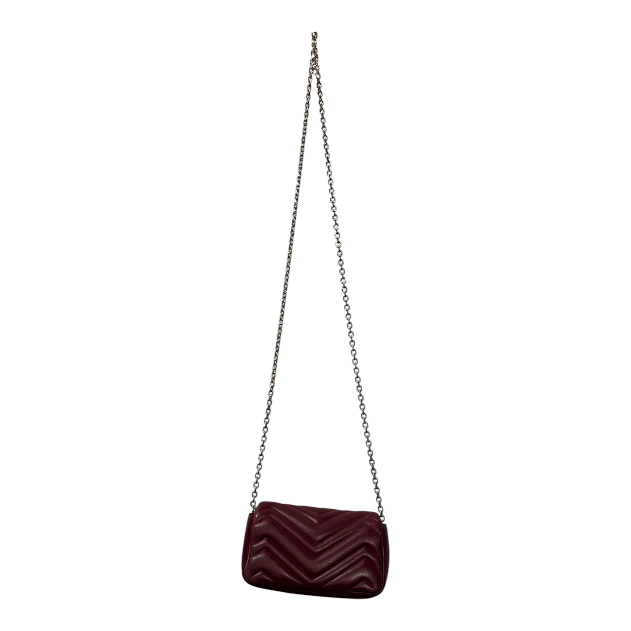GUCCI/Cross Body Bag/Leather/BRD/GG Marmont Mini Shoulder Bag view 2