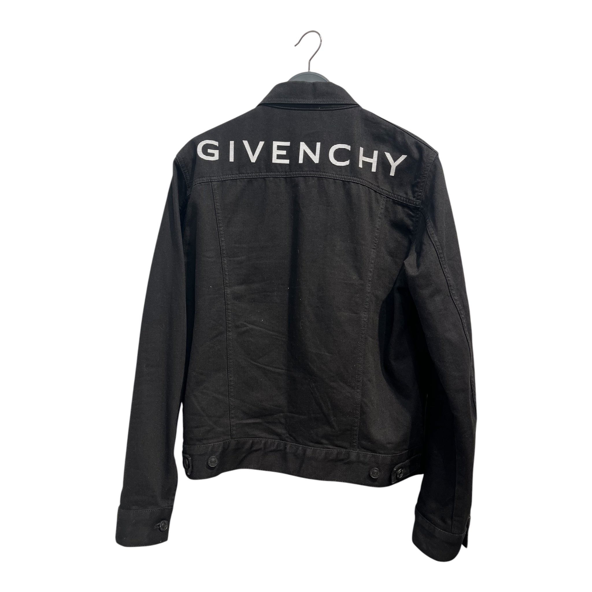GIVENCHY/Denim Jkt/L/Cotton/BLK/LOGO OIN BACK view 2