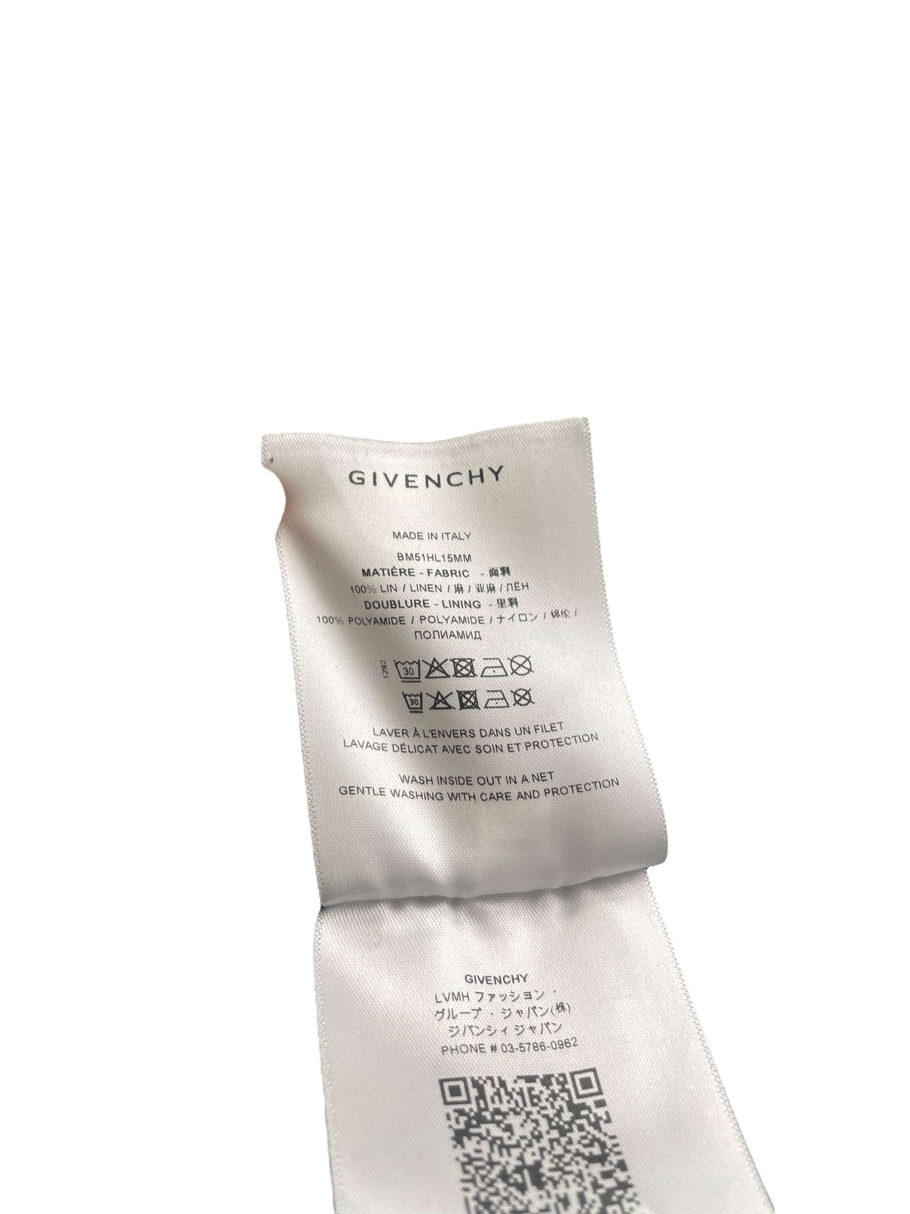 GIVENCHY/Shorts/56/Linen/NVY/LINEN BERMUDA SHORT view 5