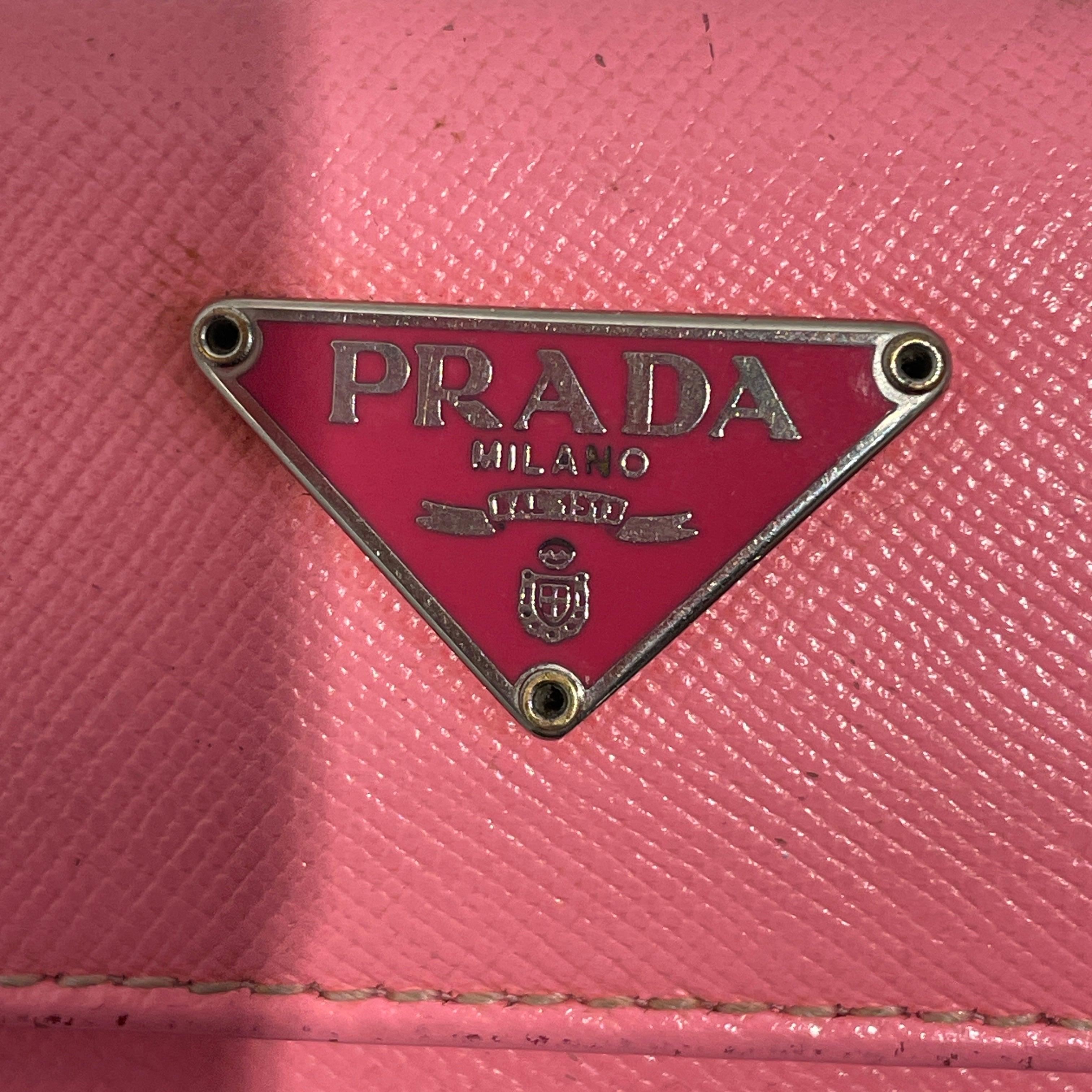 PRADA/Bifold Wallet/Pink/Leather/M523A view 4