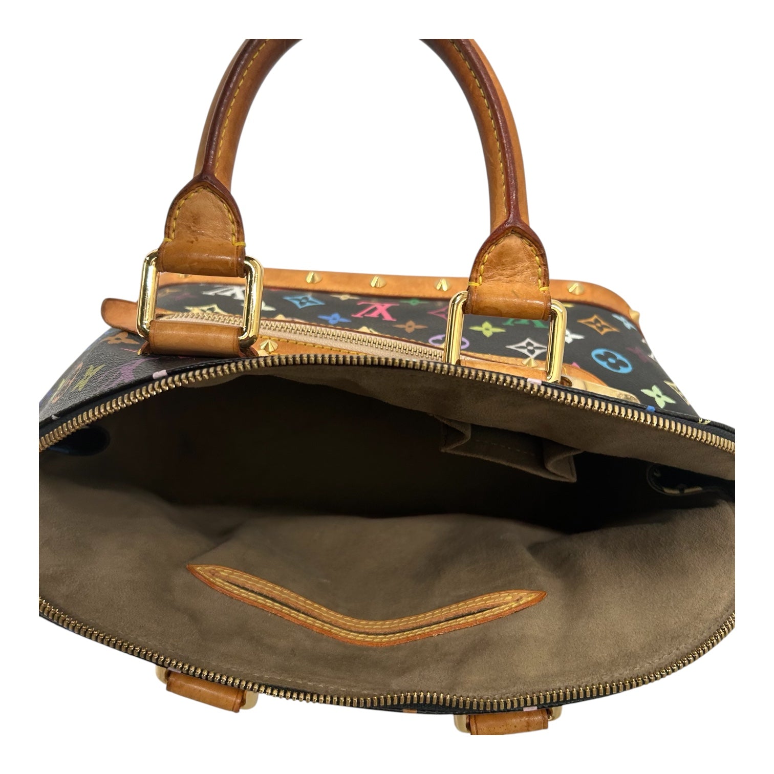 LOUIS VUITTON/Hand Bag/Monogram/Leather/MLT/black multi alma leather handb view 5