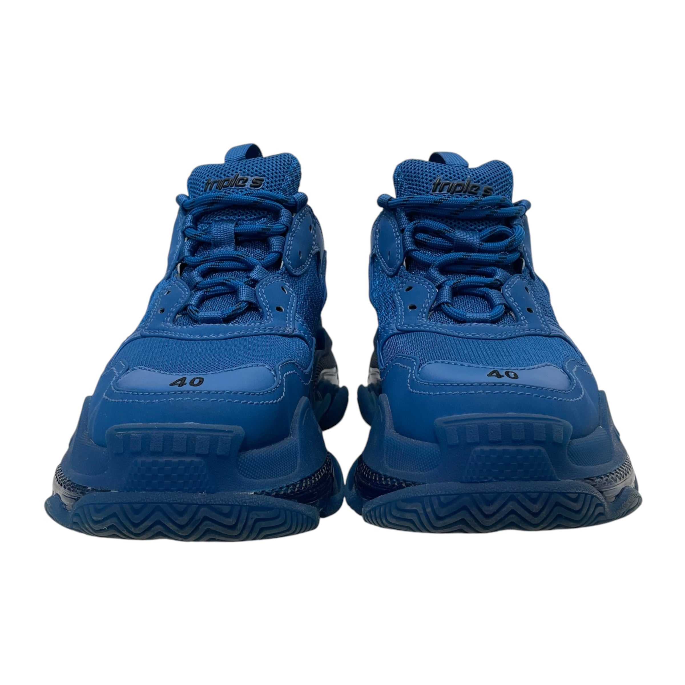 BALENCIAGA/Low-Sneakers/US 7/BLU/Triple S Clear Sole view 3