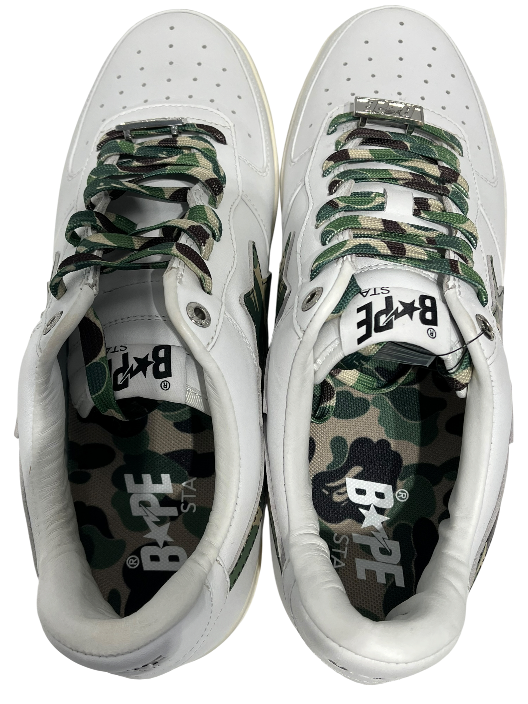 BAPE STA!/Low-Sneakers/US 11/Leather/WHT/Camo Star view 3