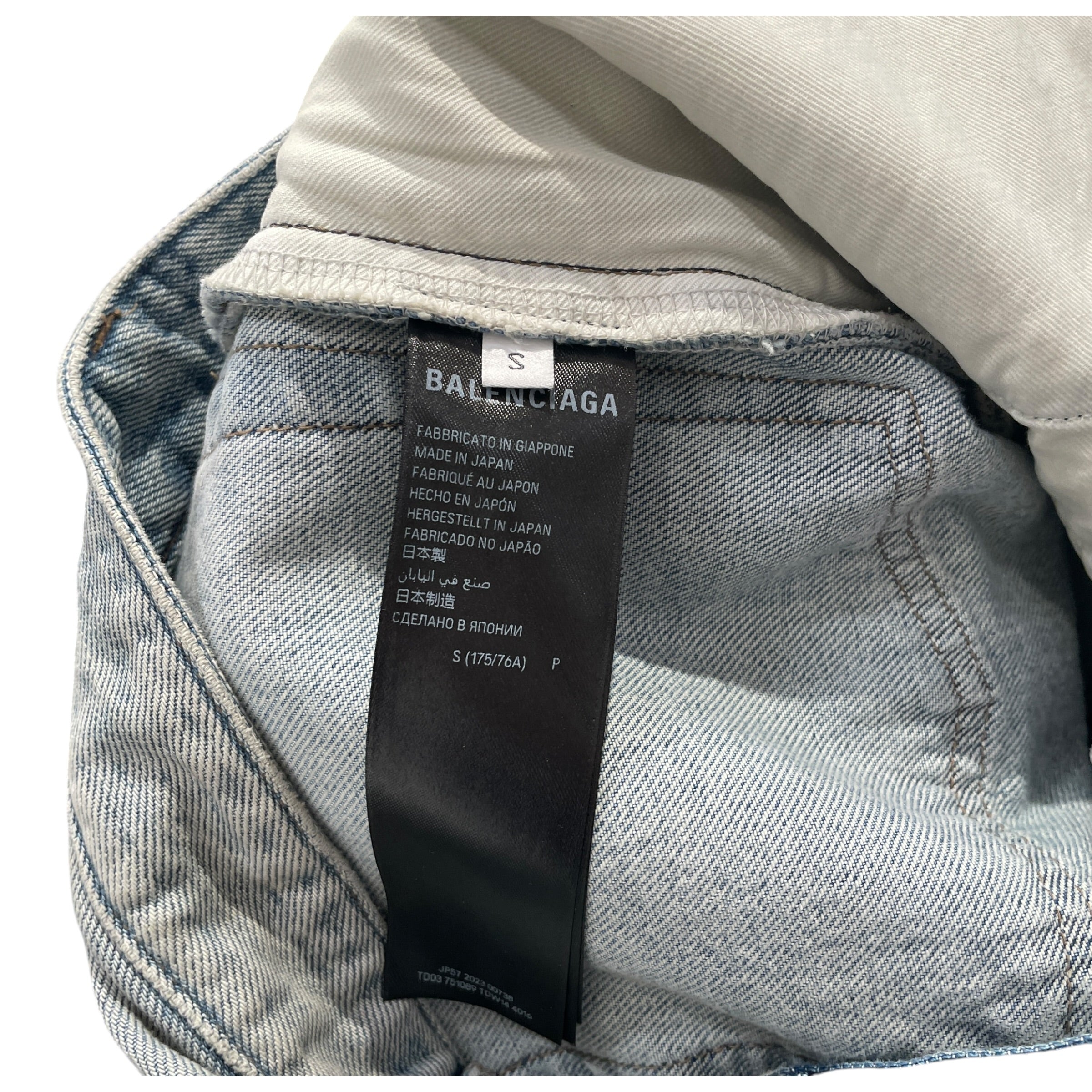 BALENCIAGA/Pants/S/Denim/BLU/LIGHT WASH DISTRESSED BOTTOMS view 4