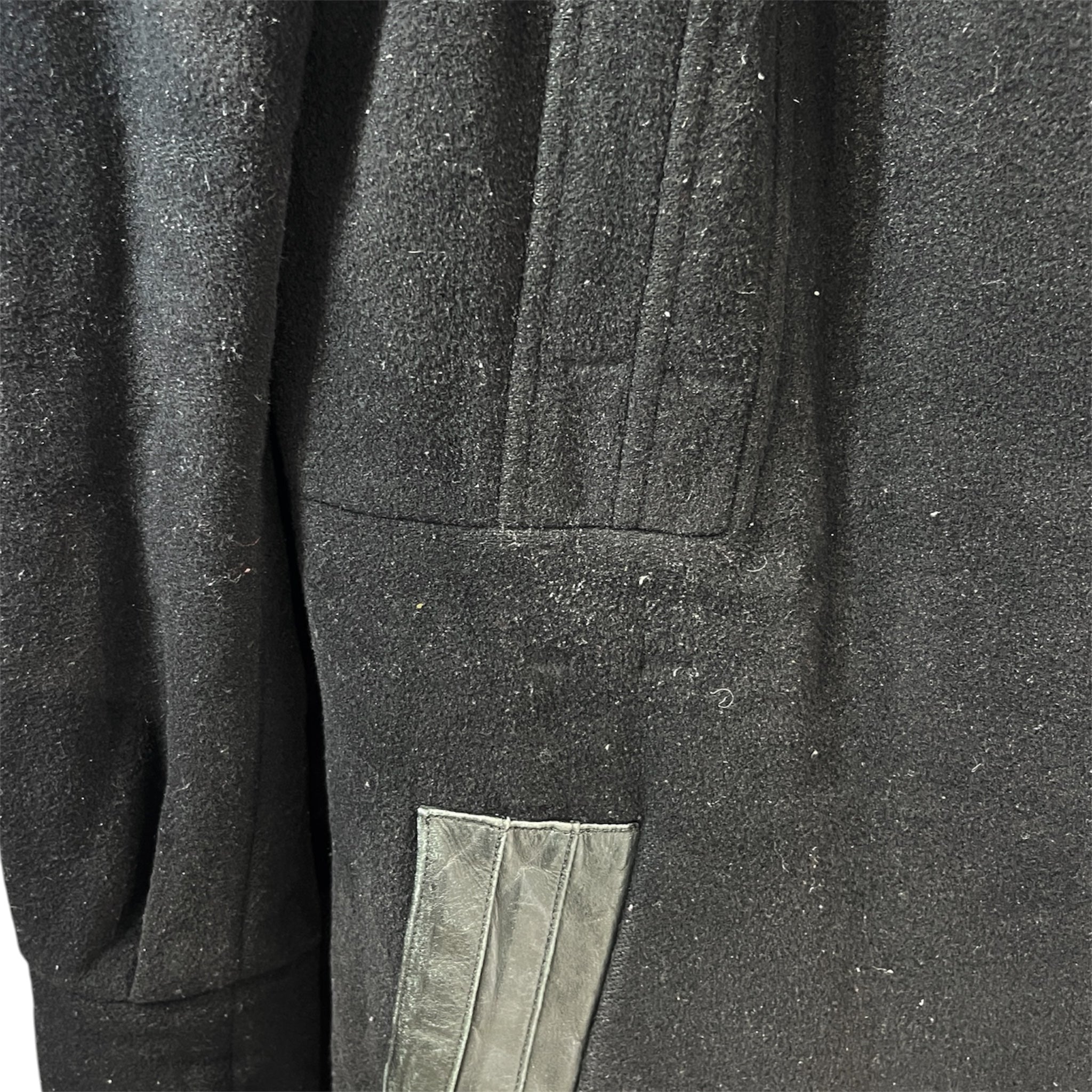 MACKAGE/Trench Coat/M/Cotton/BLK/LEATHER POCKET view 6