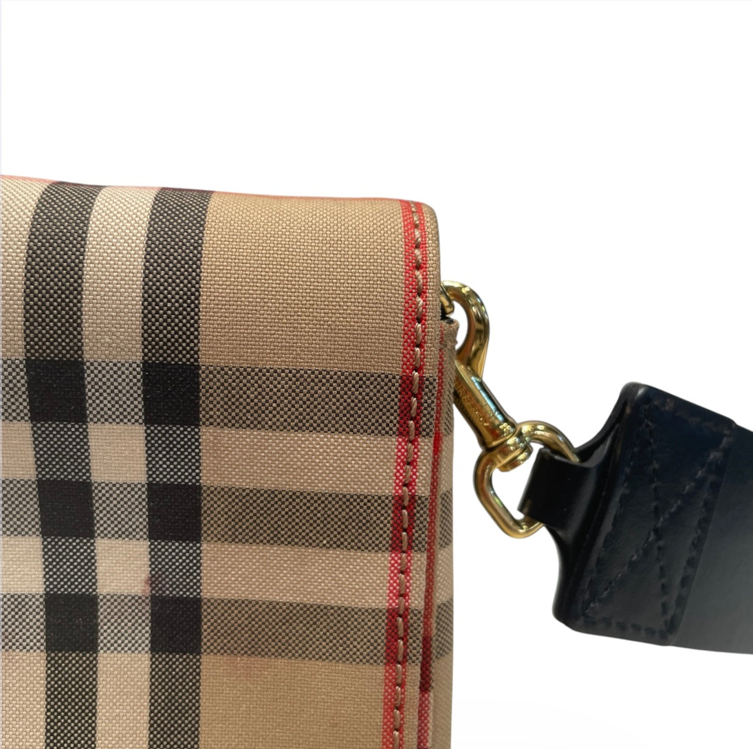 BURBERRY/Cross Body Bag/Plaid/Cotton/BEG/HACKBERRY view 6