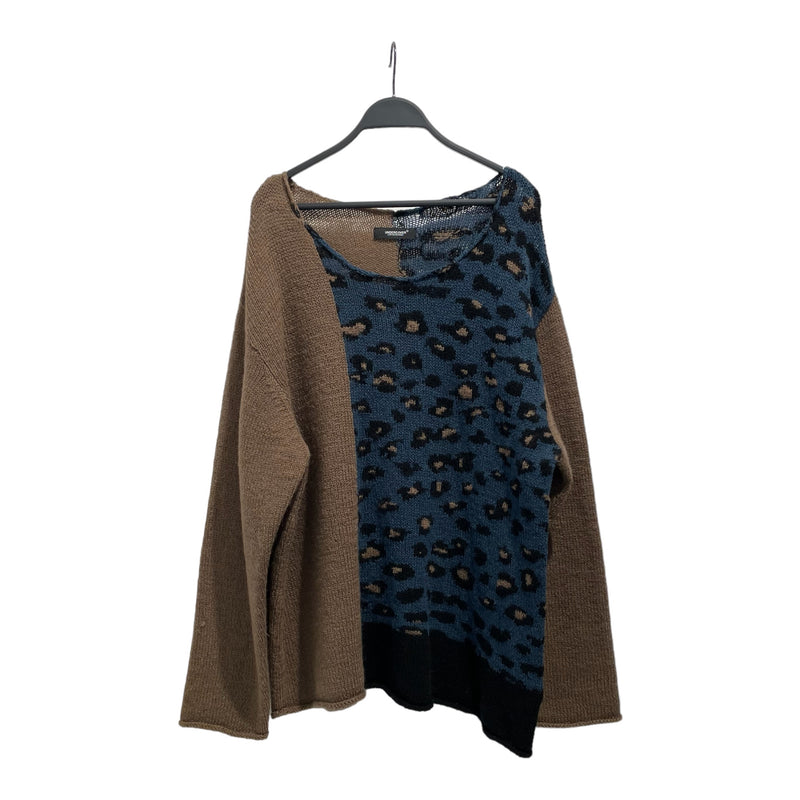 UNDERCOVER/Sweatshirt/3/Leopard/Wool/MLT/brpen and blue knit shirt